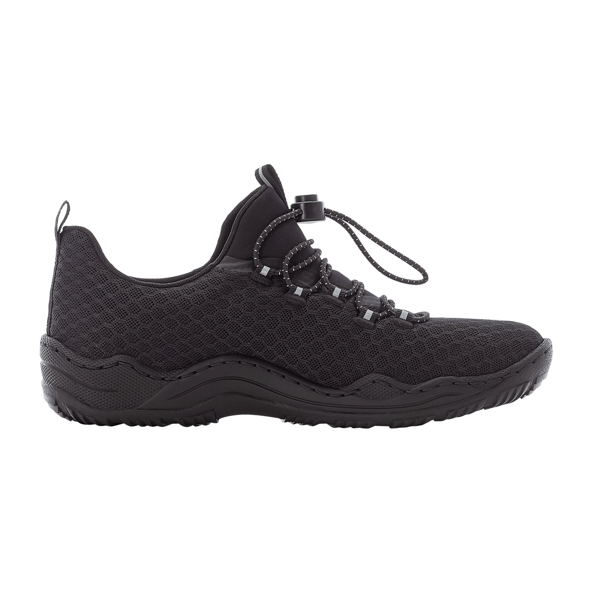 Rieker Women's Casual Black Slip-On Shoes with Shock Absorbing Sole