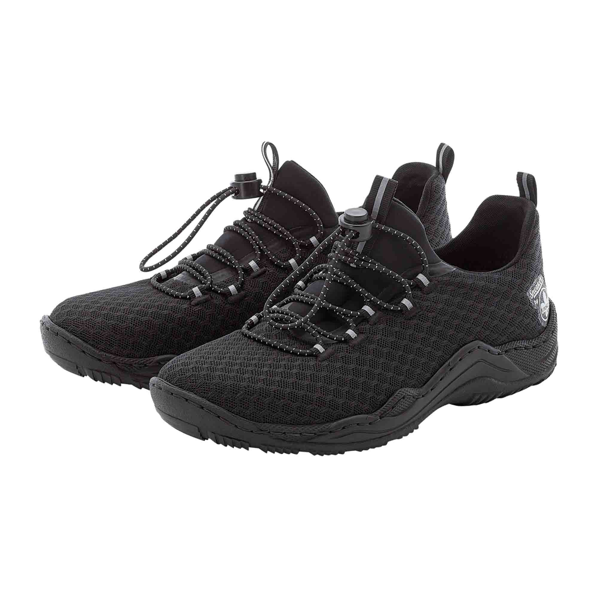 Rieker Women's Casual Black Slip-On Shoes with Shock Absorbing Sole