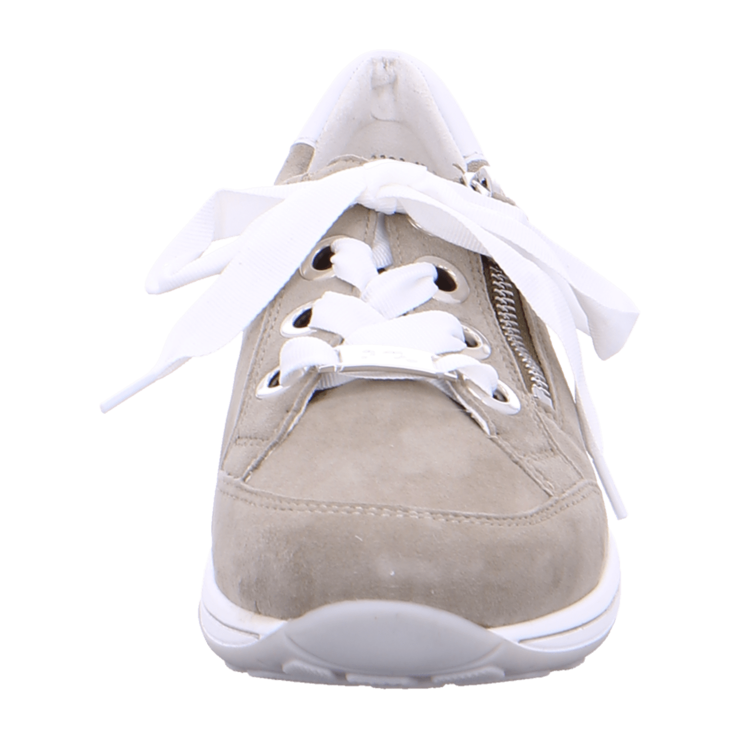 ARA Women's Beige Nubuck T-Bar Lace-Up Shoes with Warm Lining