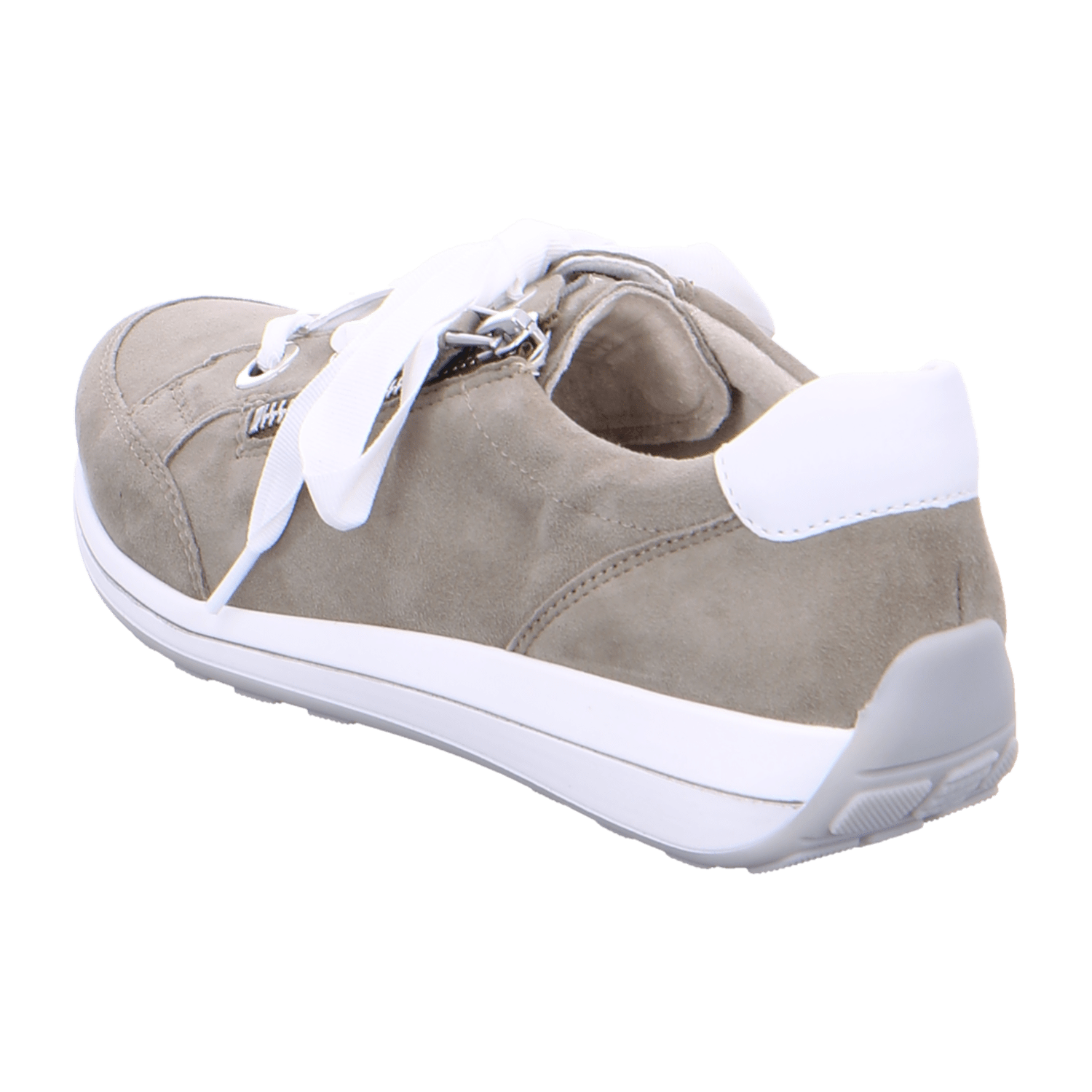 ARA Women's Beige Nubuck T-Bar Lace-Up Shoes with Warm Lining