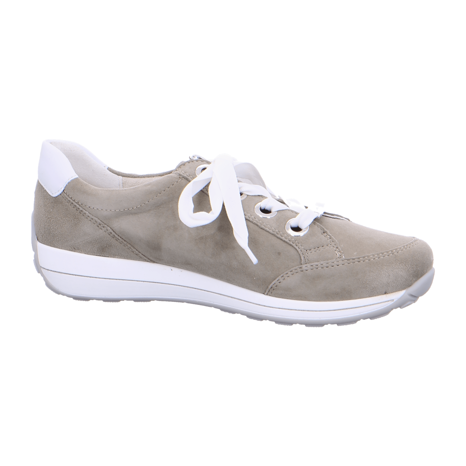 ARA Women's Beige Nubuck T-Bar Lace-Up Shoes with Warm Lining