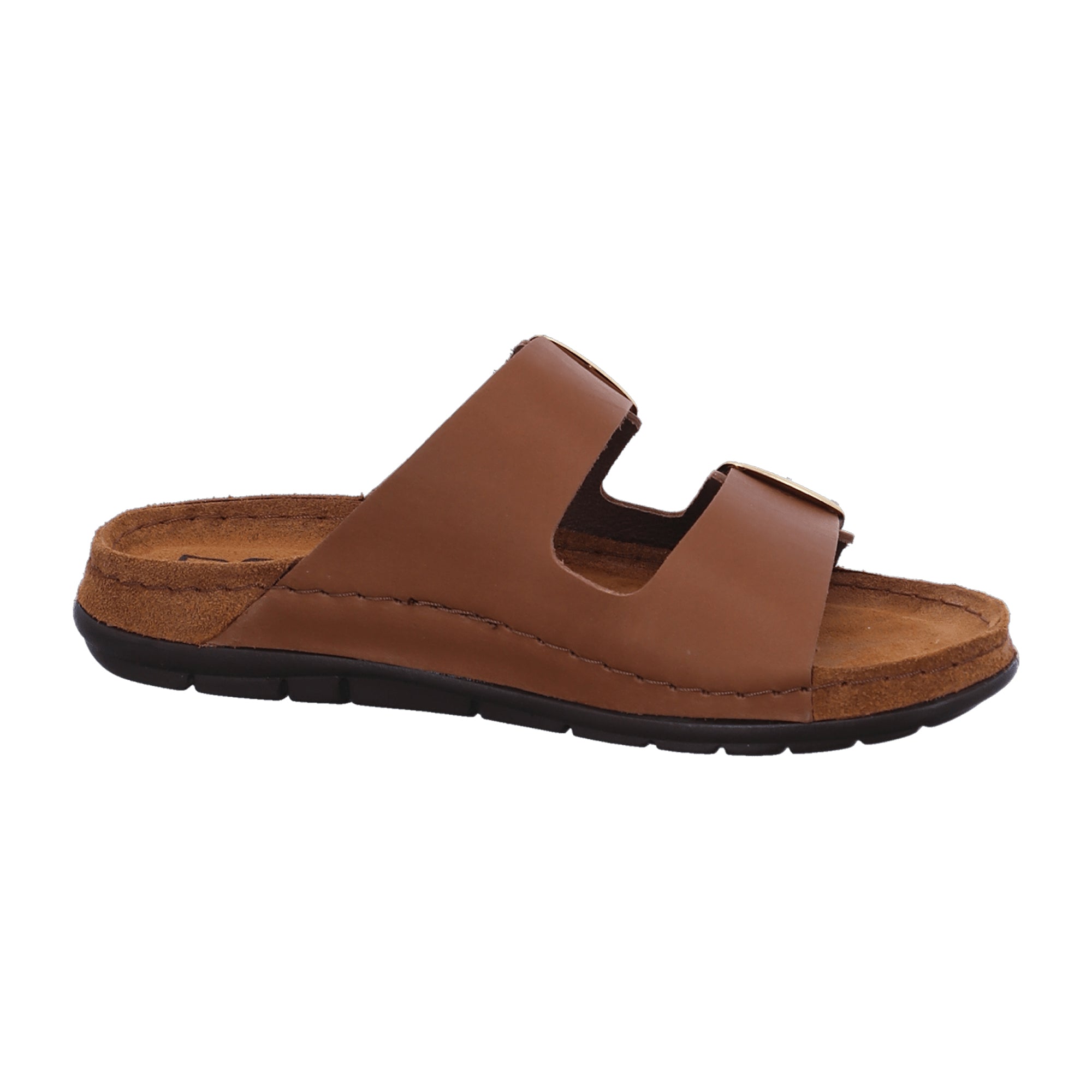 Rohde Women's Brown Leather Open-Toe Slip-On Sandals for Spring/Summer