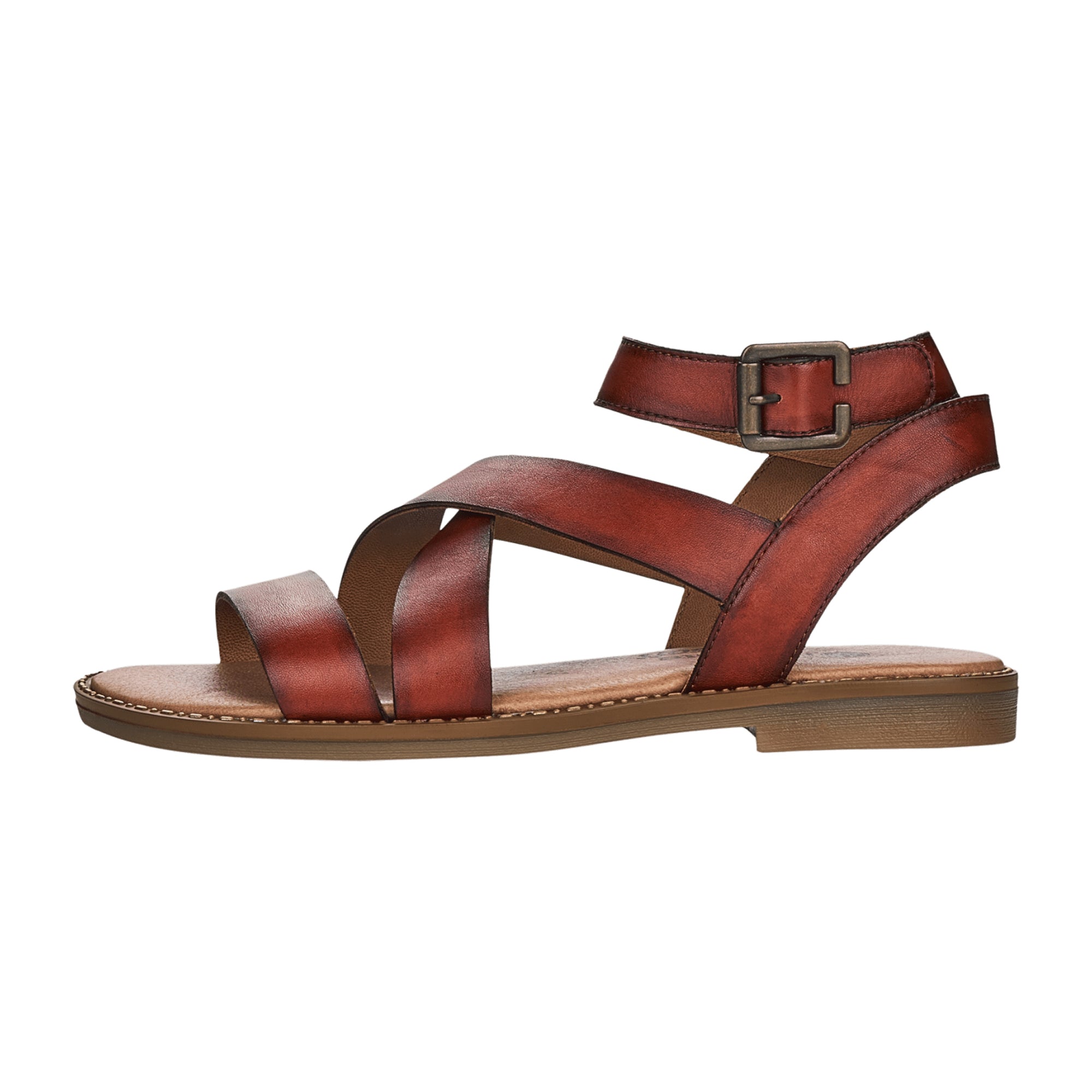 Remonte D3661-24 Women's Brown Leather Shoes with Velcro Strap