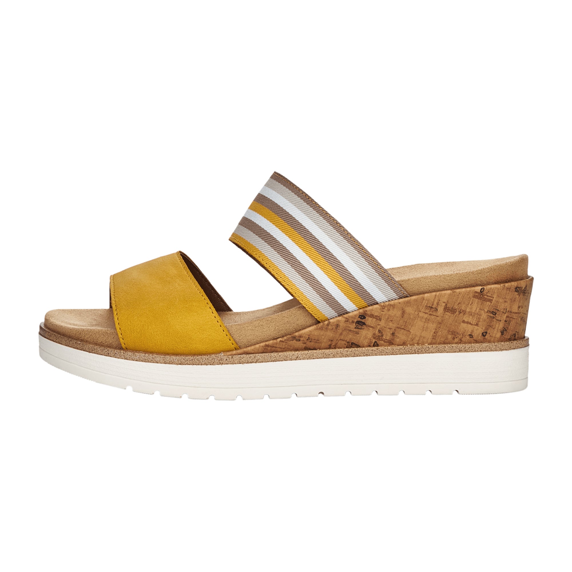Remonte Dorndorf Women's Yellow Slip-On Shoes with Wedge Heel