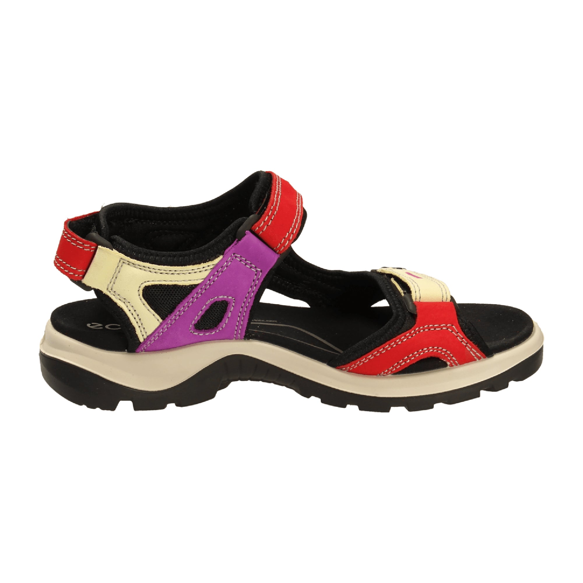 Ecco OFFROAD Women's Colorful Sandals Multi-Color Nubuck Leather wit