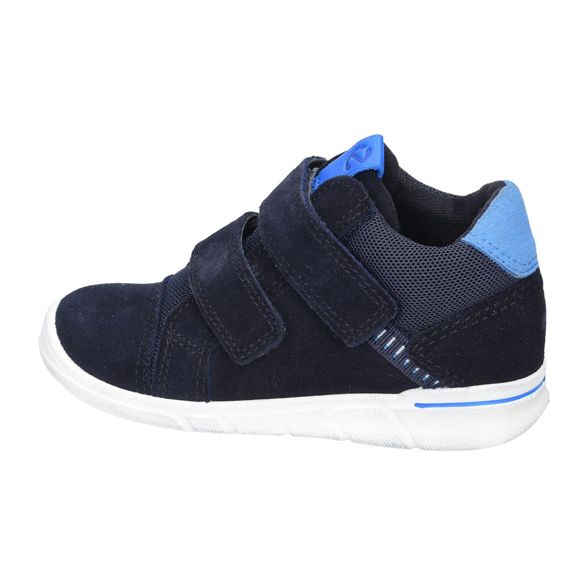 Rohde Kids Blue Velour Leather Ankle Shoes with Removable Insole