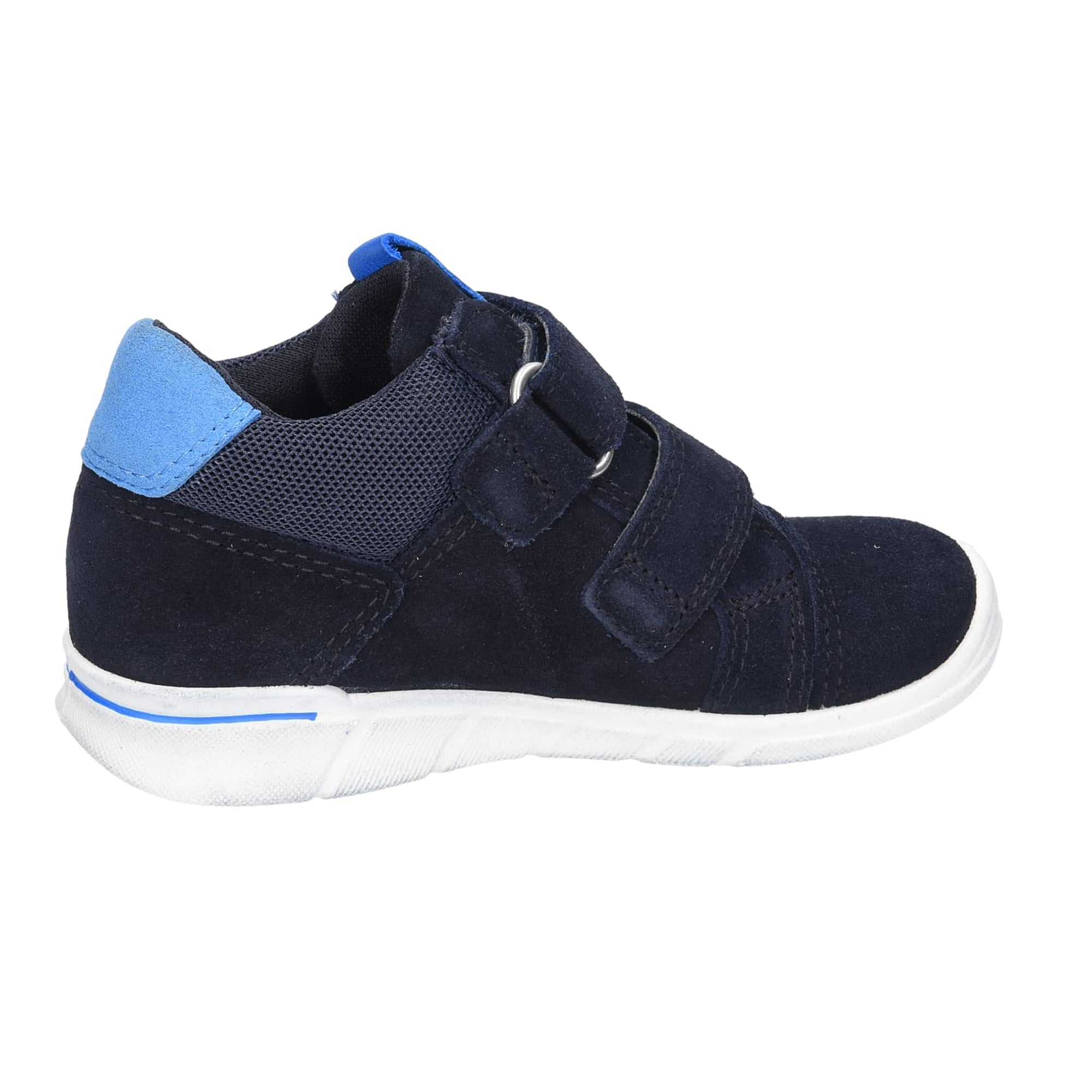 Rohde Kids Blue Velour Leather Ankle Shoes with Removable Insole