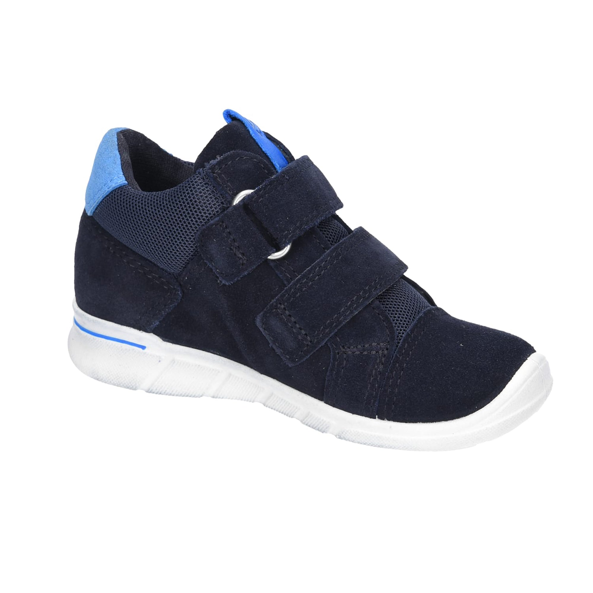Rohde Kids Blue Velour Leather Ankle Shoes with Removable Insole