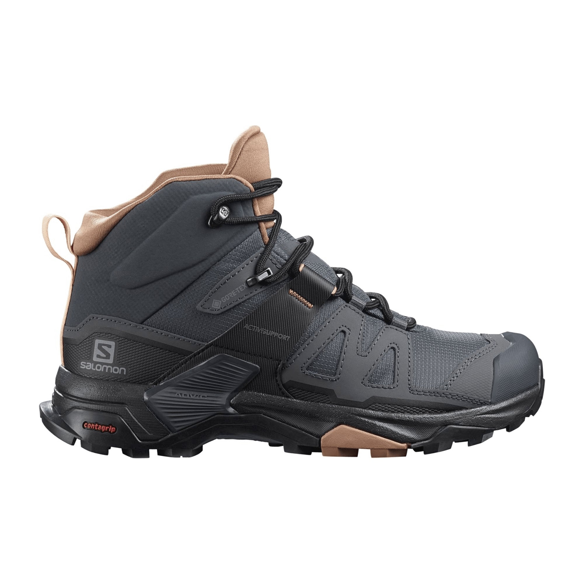 Salomon X ULTRA 4 MID GTX for women, gray, shoes