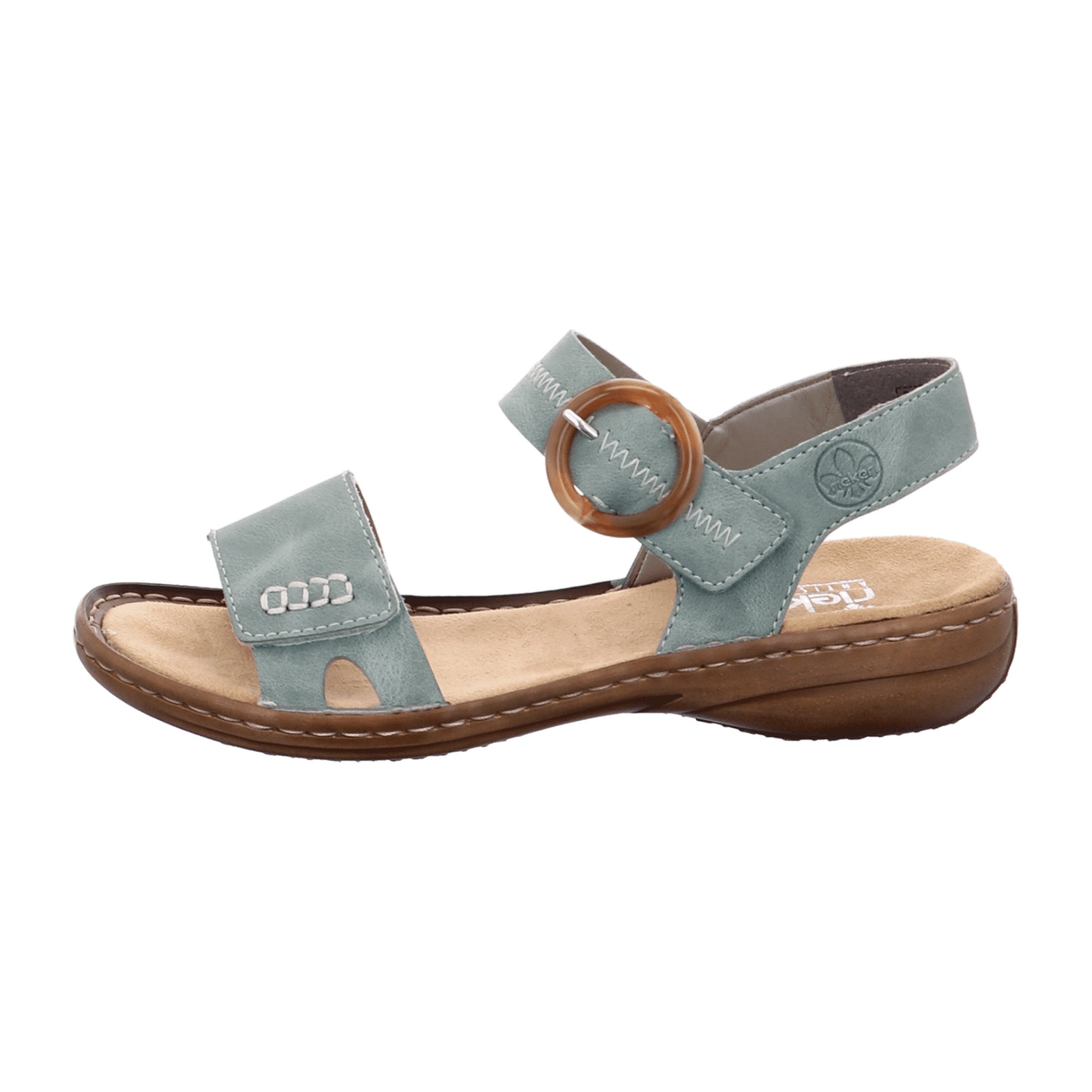 Rieker Women's Green Sandals 608Z3 Comfortable Mint Strappy Synthetic Leather