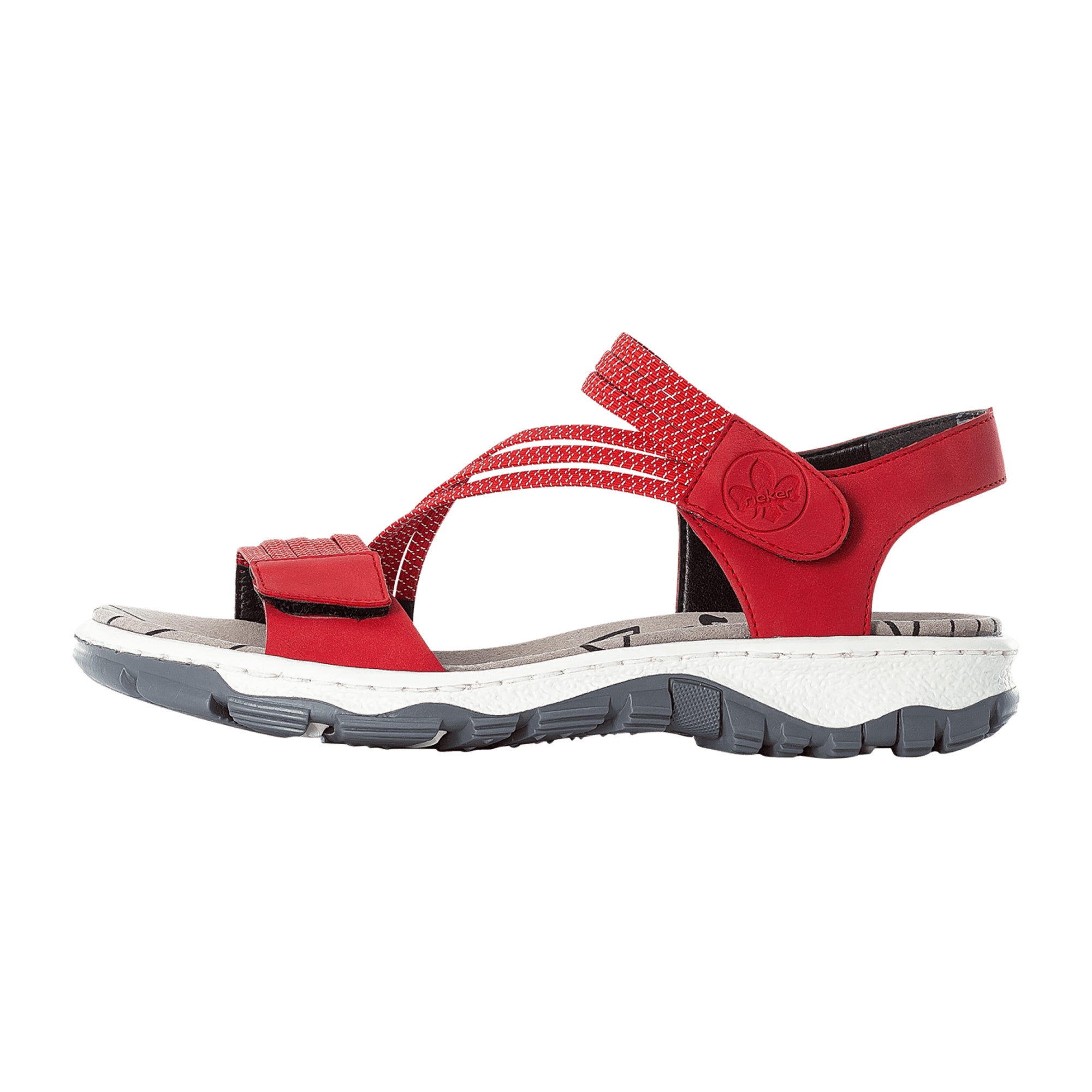 Rieker Women's Red Sandals Comfortable Adjustable Straps Outdoor Footwear