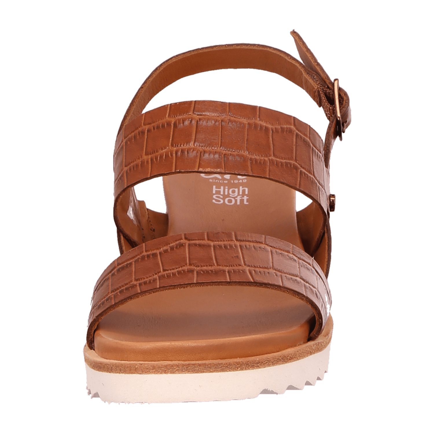 ARA VALENCIA VA Women's Slipper in Brown Smooth Leather with Ankle Strap and Open Toe