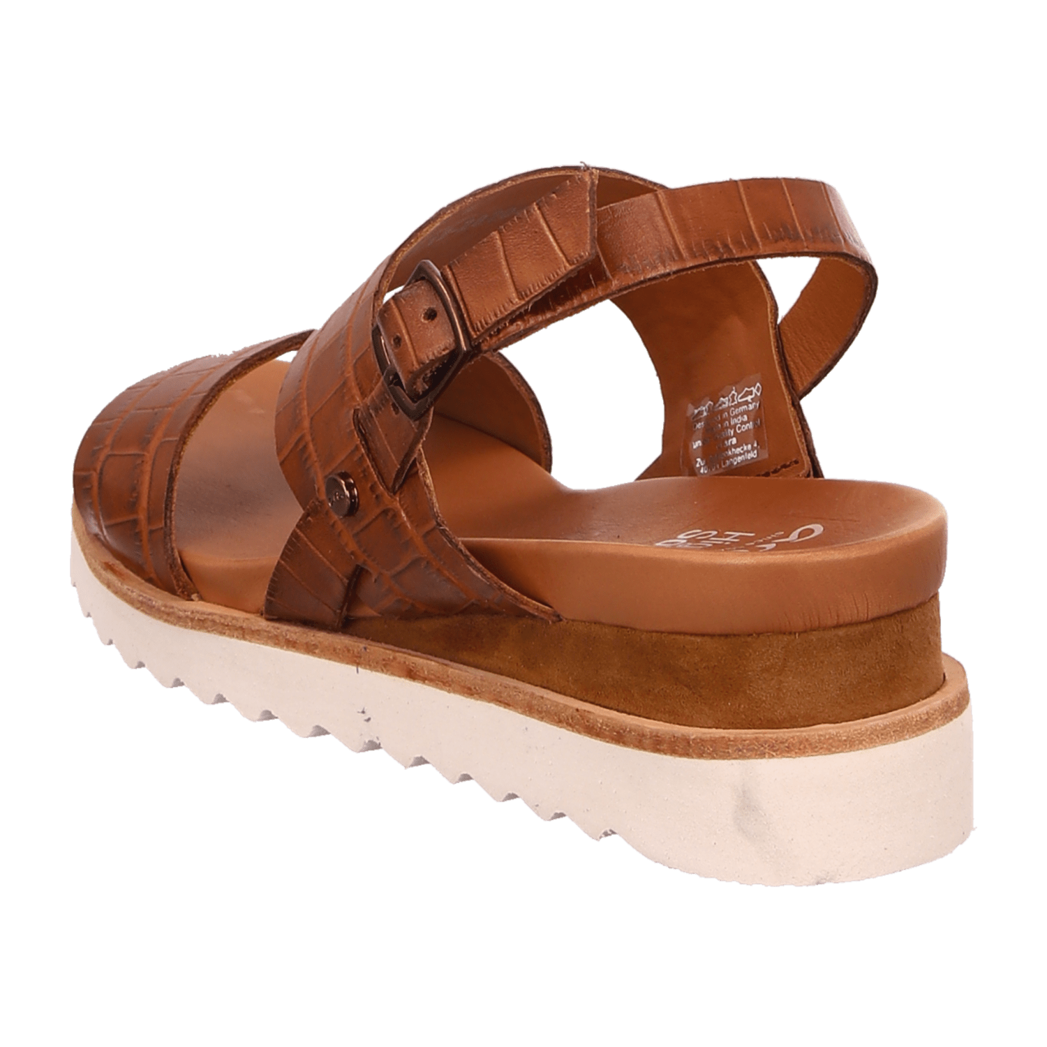 ARA VALENCIA VA Women's Slipper in Brown Smooth Leather with Ankle Strap and Open Toe
