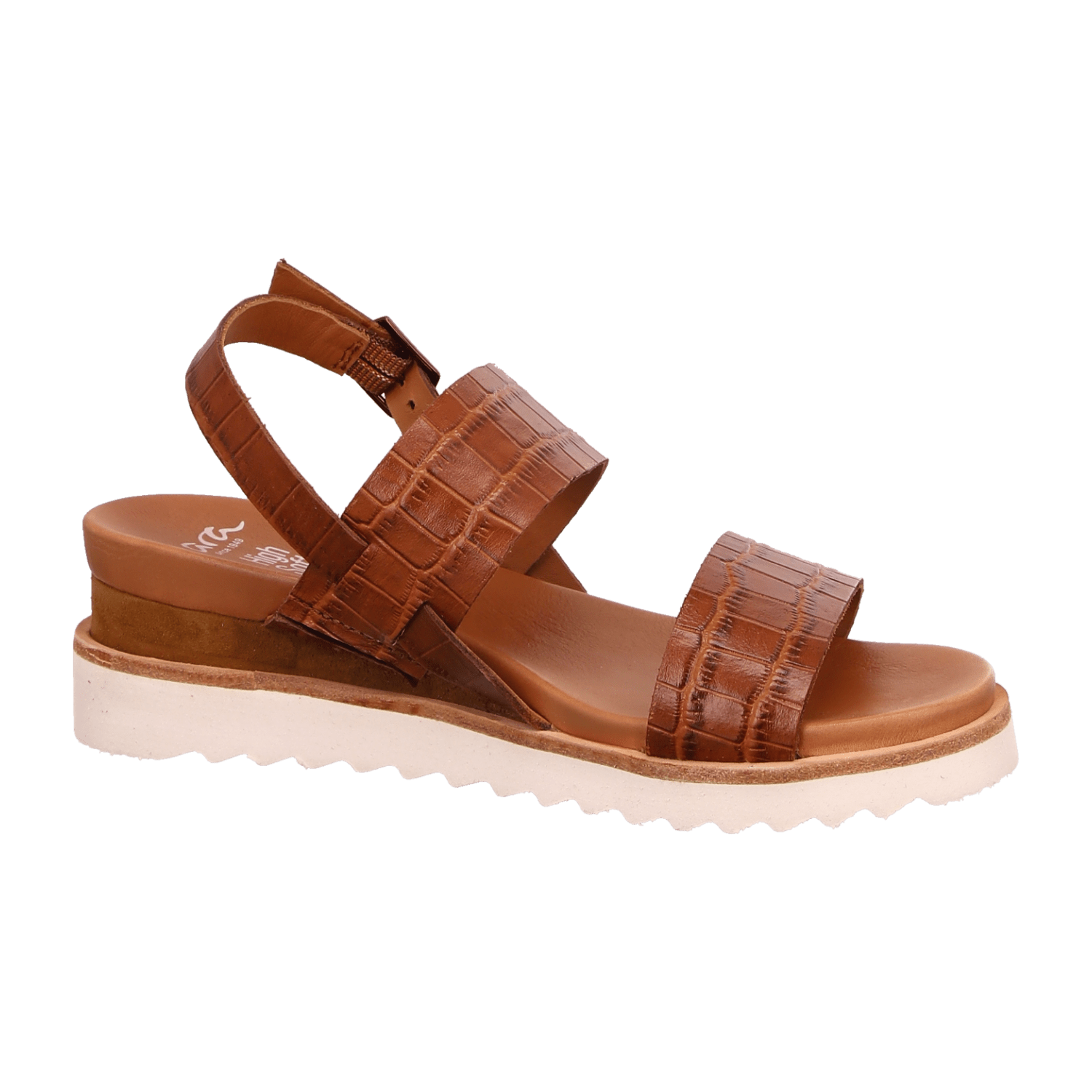 ARA VALENCIA VA Women's Slipper in Brown Smooth Leather with Ankle Strap and Open Toe