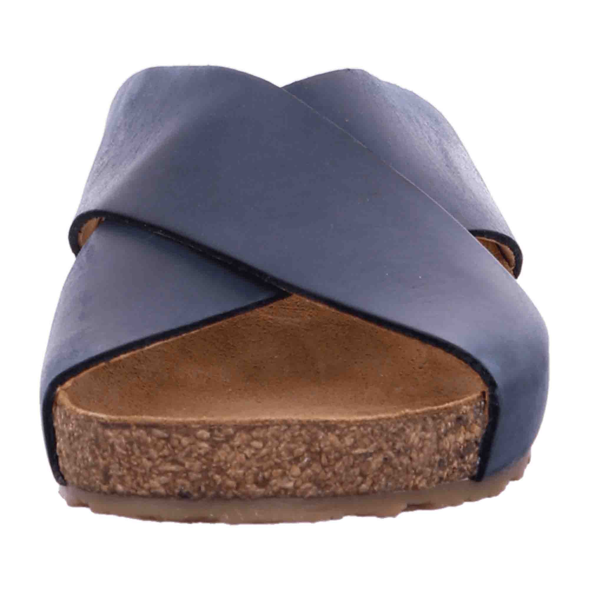 Haflinger Bio Mio Women's Sandals – Sustainable & Stylish Blue Leather