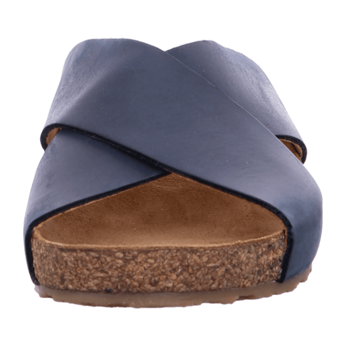 Haflinger Bio Mio Women's Leather Sandals Blue - Cork Footbed
