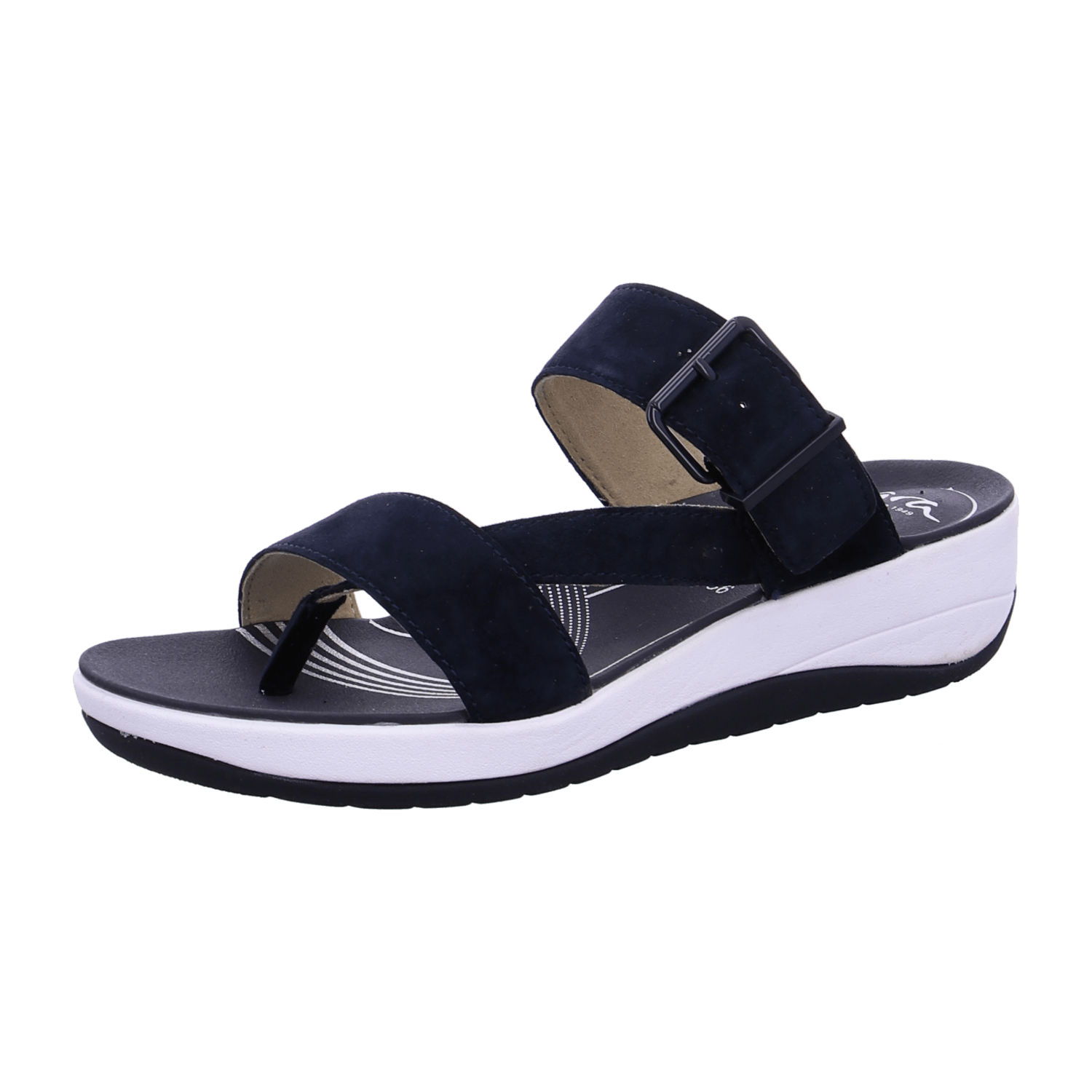 ARA NAPOLI Women's Blue Suede Slip-On Loafers with Pull-On Closure and Textile Lining - Bartel-Shop