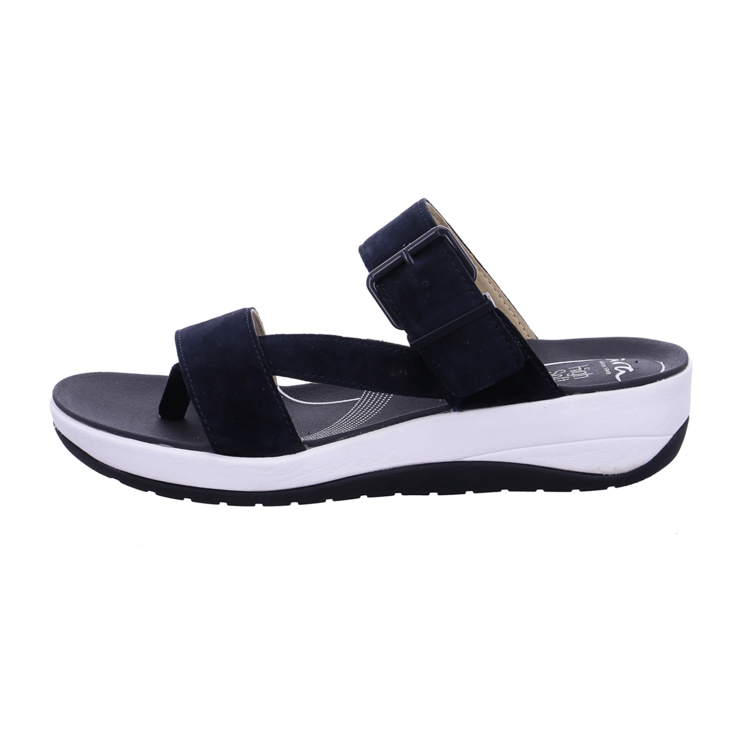 ARA NAPOLI Women's Blue Suede Slip-On Loafers with Pull-On Closure and Textile Lining - Bartel-Shop