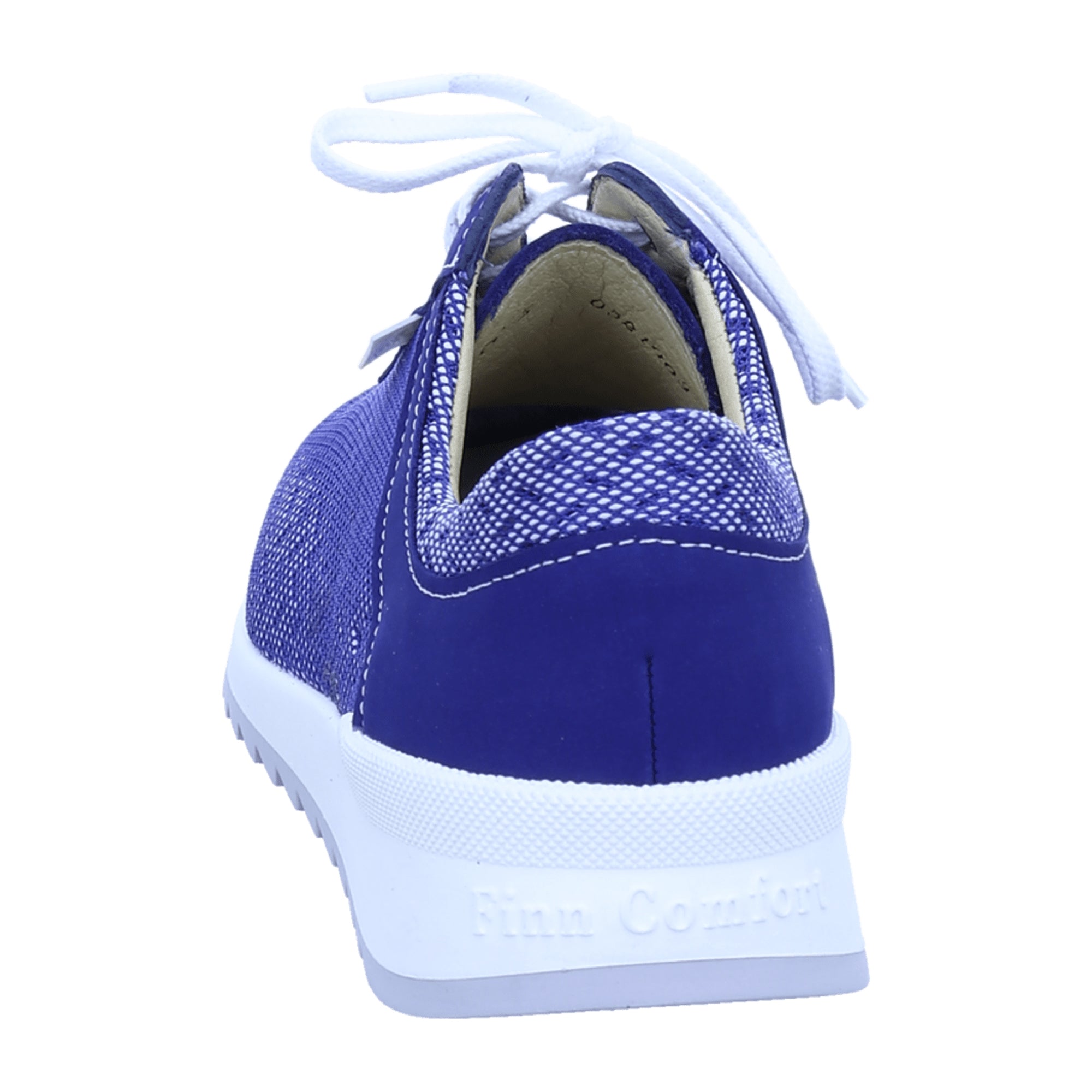 Finn Comfort Kobalt Blue Lace-Up Shoes - Comfortable, Removable Insole Women's Shoes, Blue Textile/Leather Mix