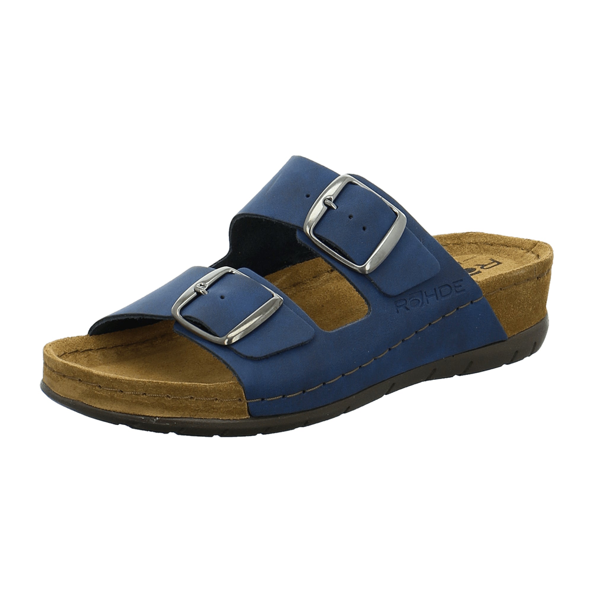 Rohde Women's Blue Shoes with Wedge Heel and Velcro Fastening