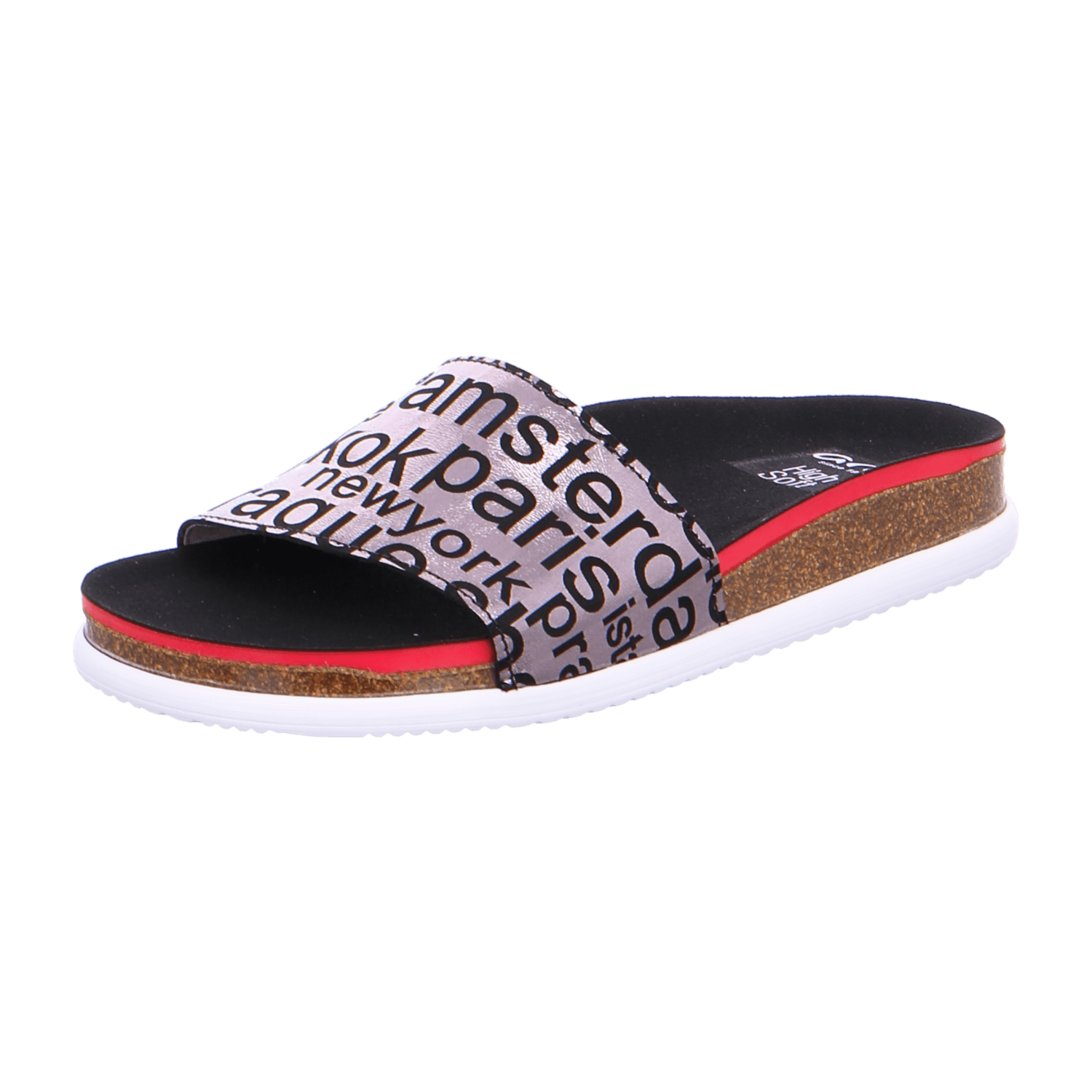 ARA SYLT Women's Slip-On Moccasins Smooth Leather Black Open Toe Unlined
