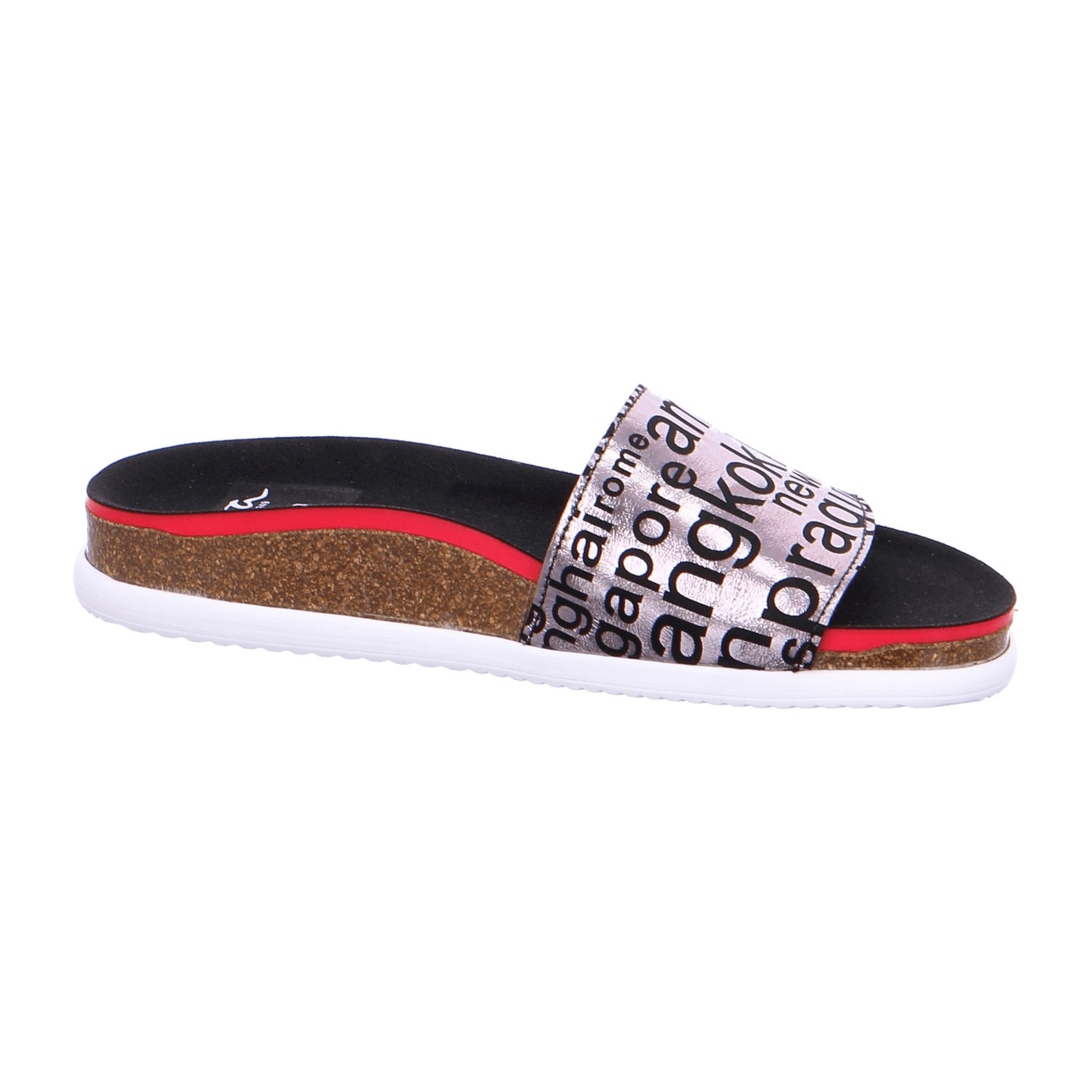 ARA SYLT Women's Slip-On Moccasins Smooth Leather Black Open Toe Unlined
