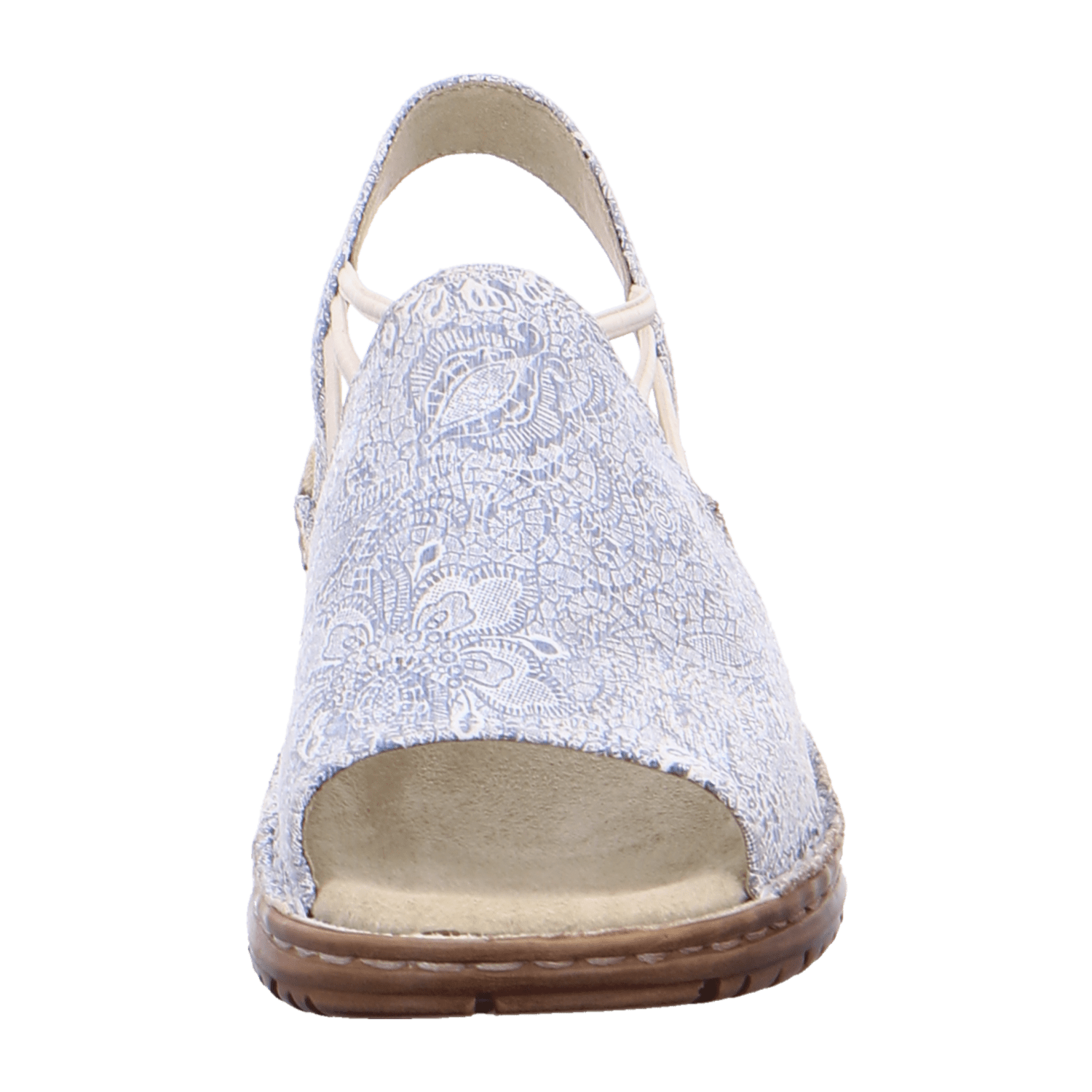 ARA Women's Slippers with Ankle Strap in Silver Nubuck Leather, Open Toe, Leather Lining, Synthetic Rubber Sole