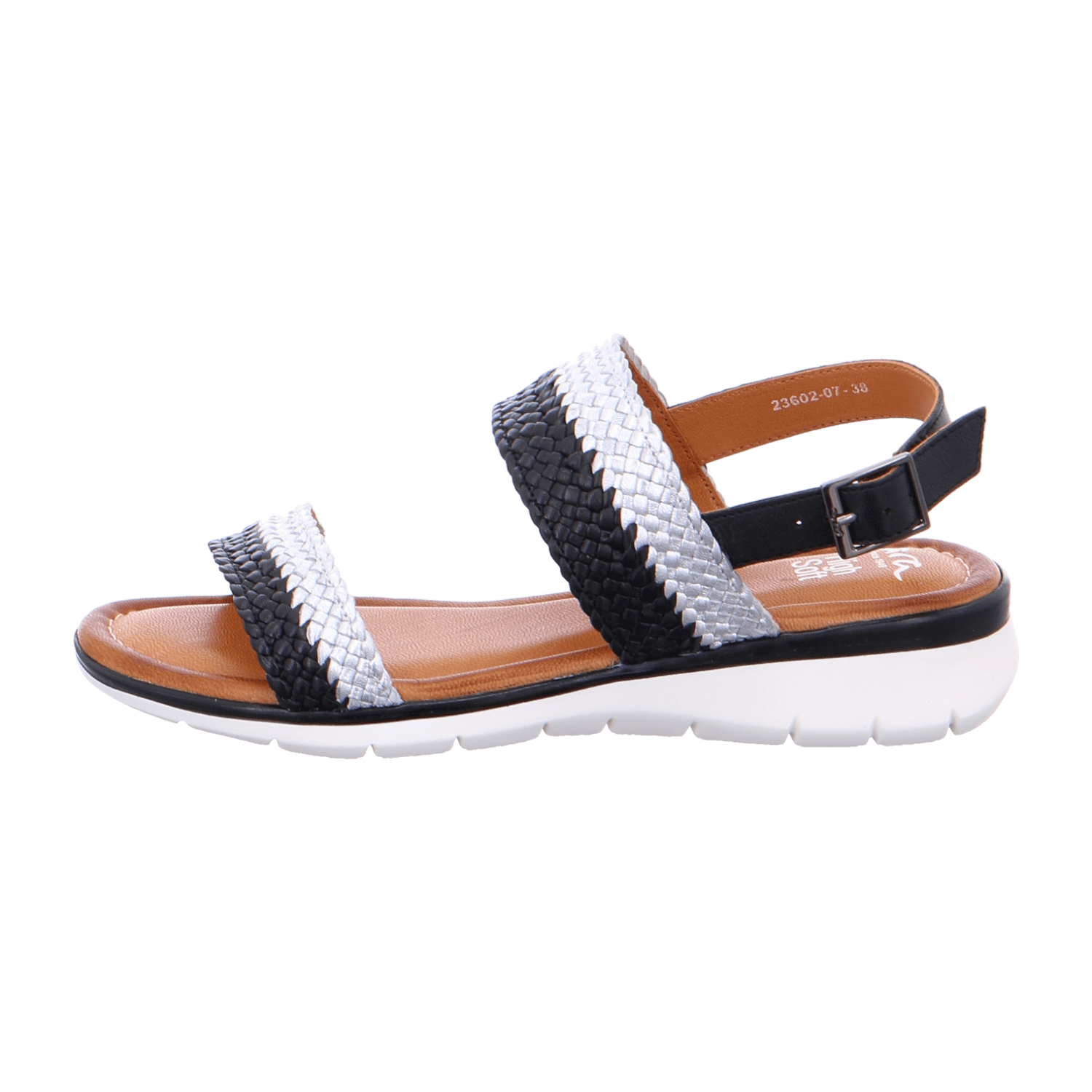 ARA KRETA Women's Sandals Open Toe Ankle Strap Buckle Smooth Leather Black - Bartel-Shop