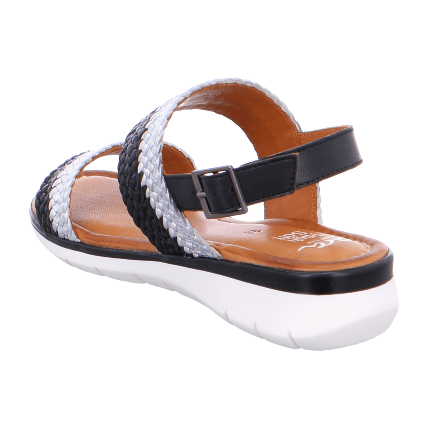 ARA KRETA Women's Sandals Open Toe Ankle Strap Buckle Smooth Leather Black - Bartel-Shop