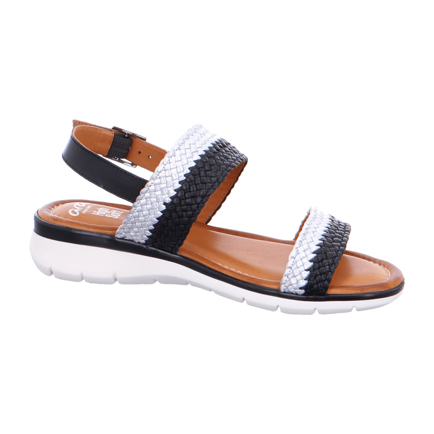 ARA KRETA Women's Sandals Open Toe Ankle Strap Buckle Smooth Leather Black - Bartel-Shop