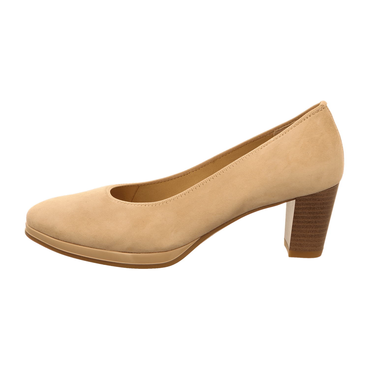 ARA ORLY Women's Pumps Nubuck Leather Beige Slip-On with Round Toe