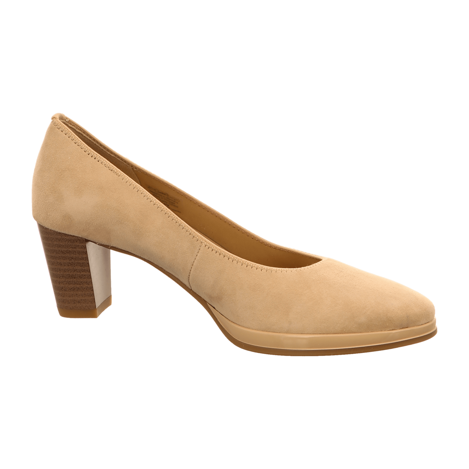ARA ORLY Women's Pumps Nubuck Leather Beige Slip-On with Round Toe