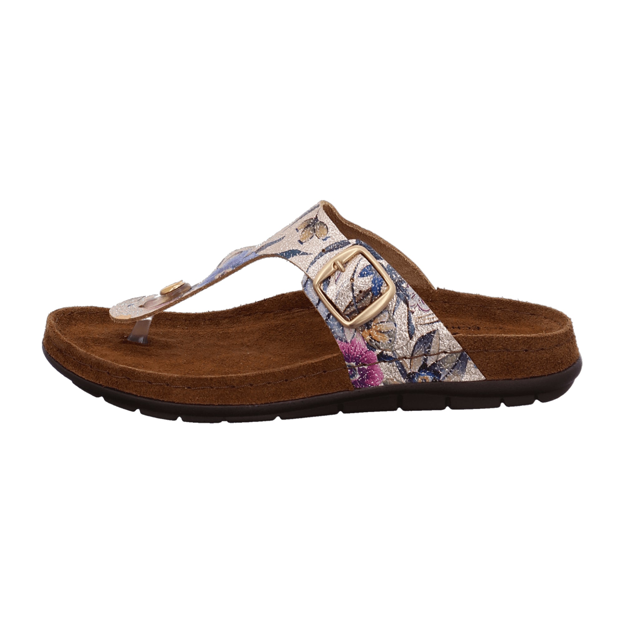 Rohde Brown Leather Women's Sandals with 30mm Heel and Adjustable Strap