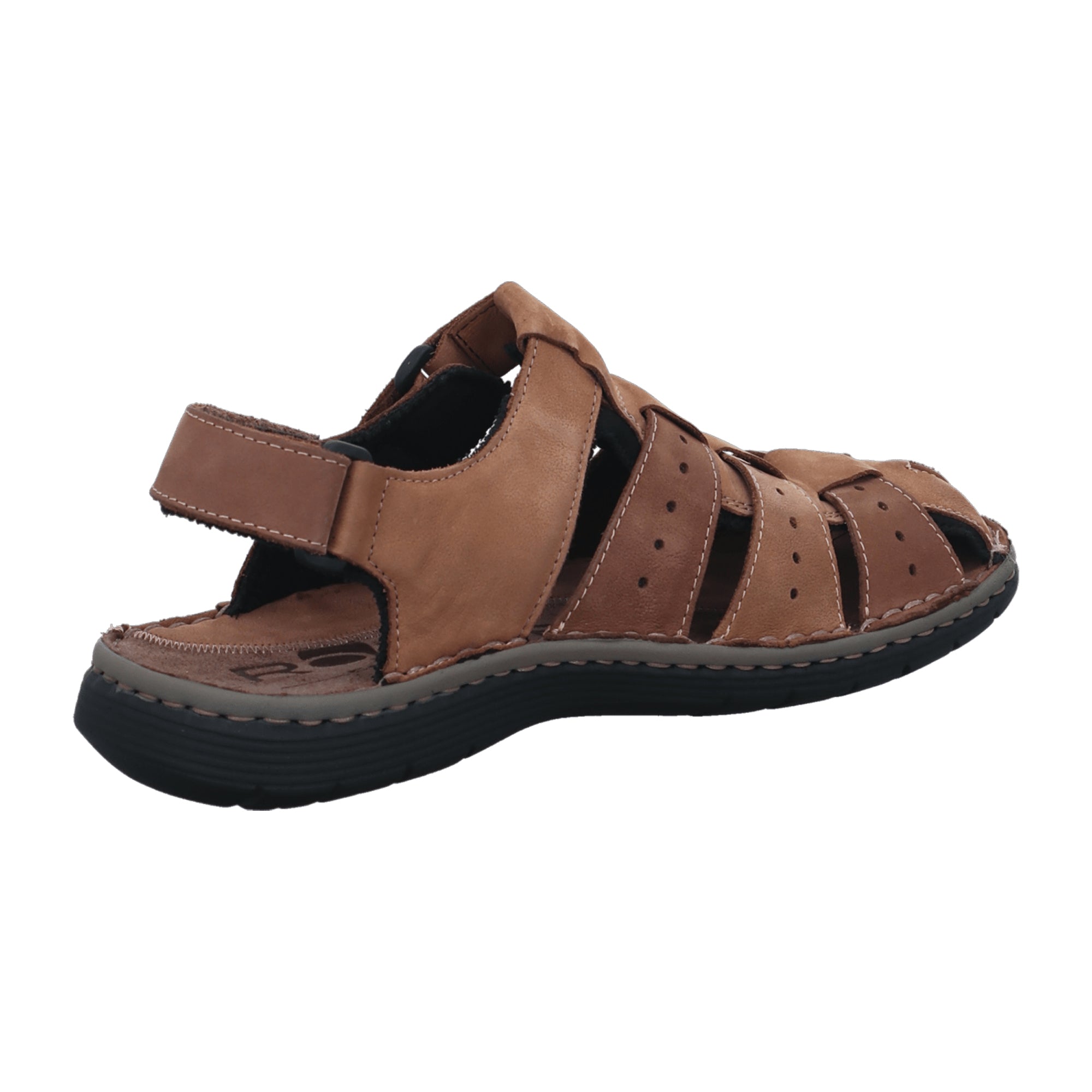 Rohde Men's Brown Leather Shoes with Velcro Closure and Rubber Sole