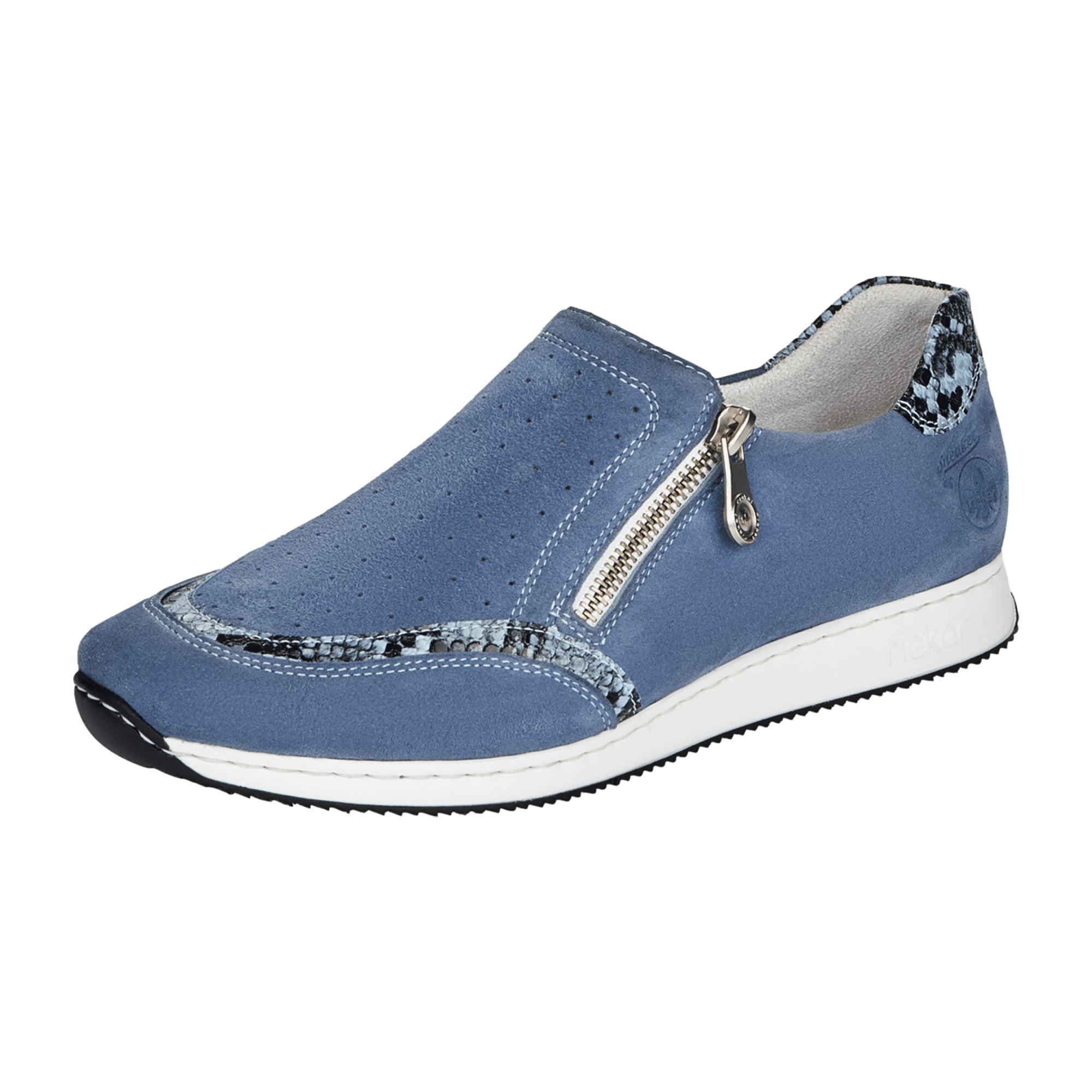 Rieker Comfortable Blue Slip-On Shoes for Women