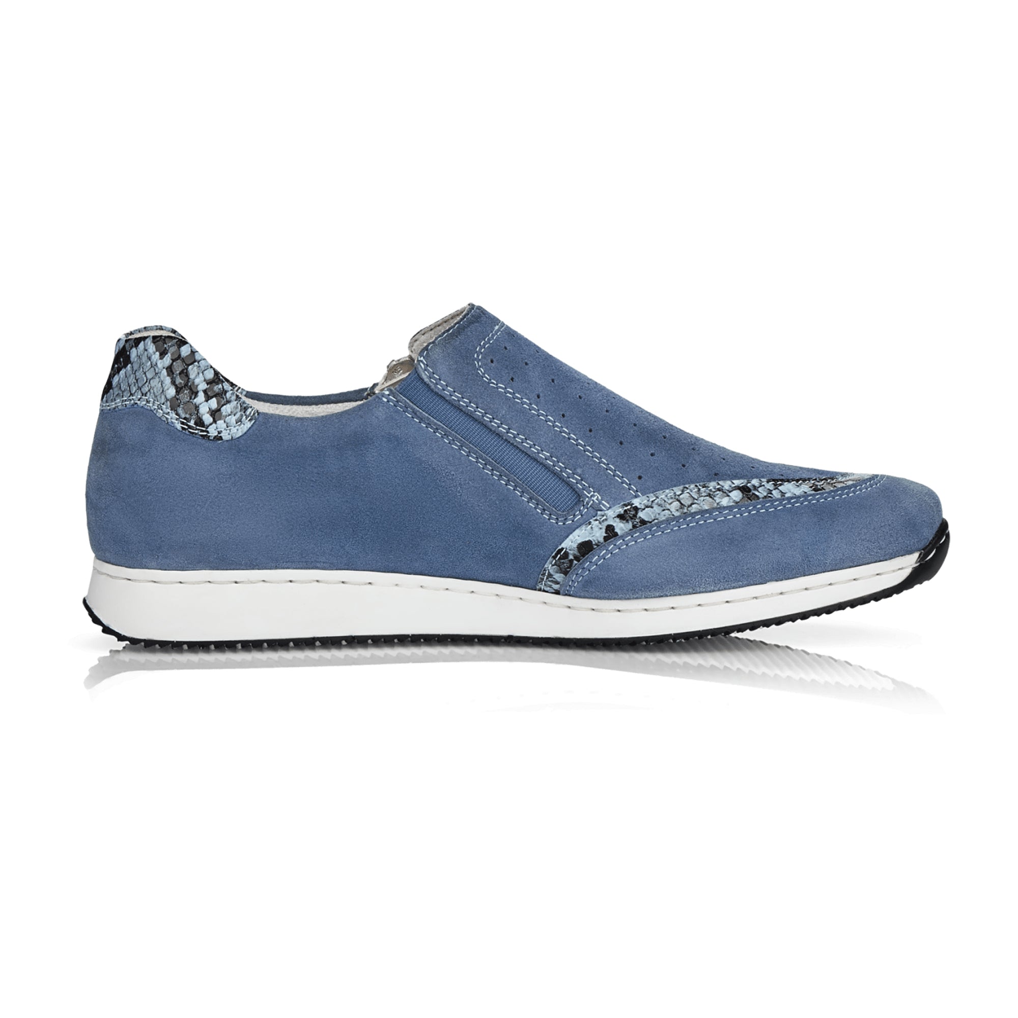 Rieker Comfortable Blue Slip-On Shoes for Women