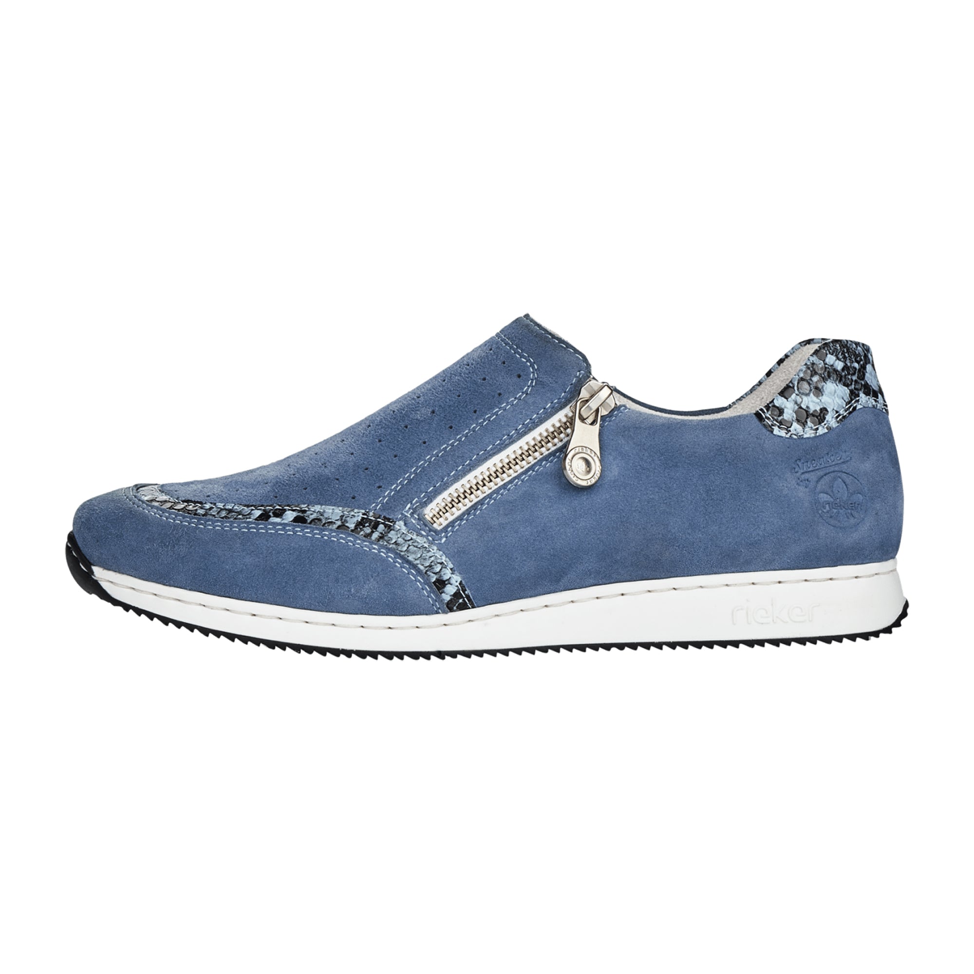 Rieker Comfortable Blue Slip-On Shoes for Women