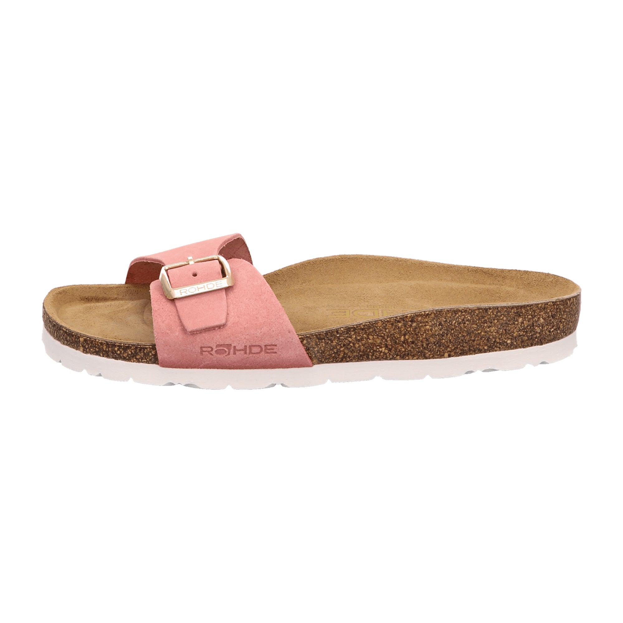 Rohde Classic Women's Pink Leather Sandals with Buckle Spring Summer Shoes