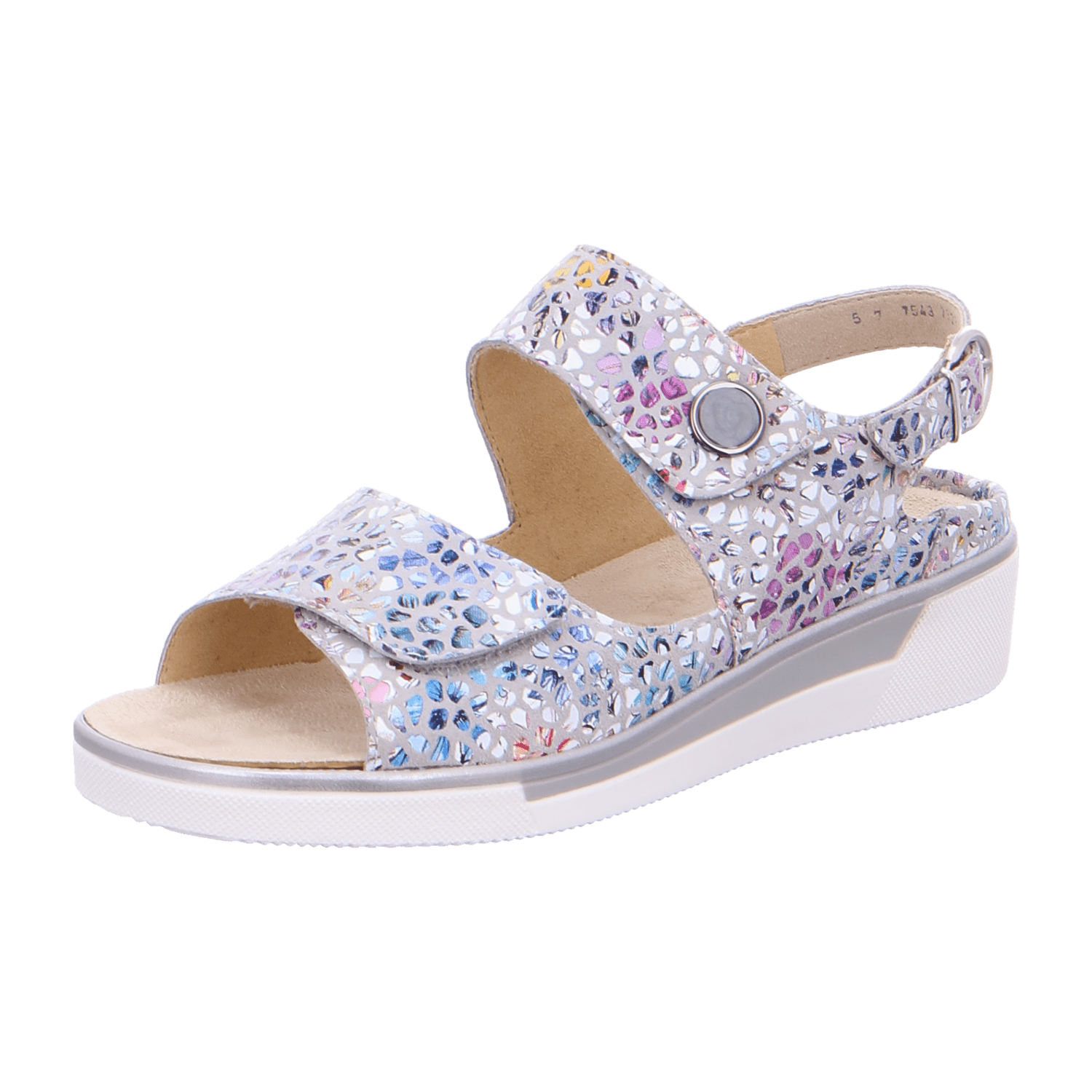 ARA COURTYARD C Women's Faux Leather Hook-and-Loop Strap Sneakers in Multicolor