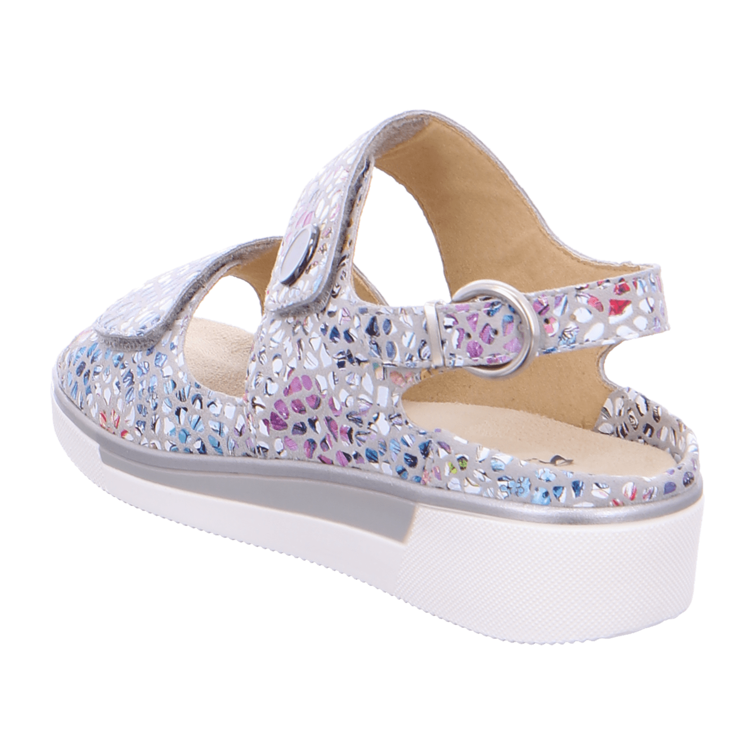 ARA COURTYARD C Women's Faux Leather Hook-and-Loop Strap Sneakers in Multicolor