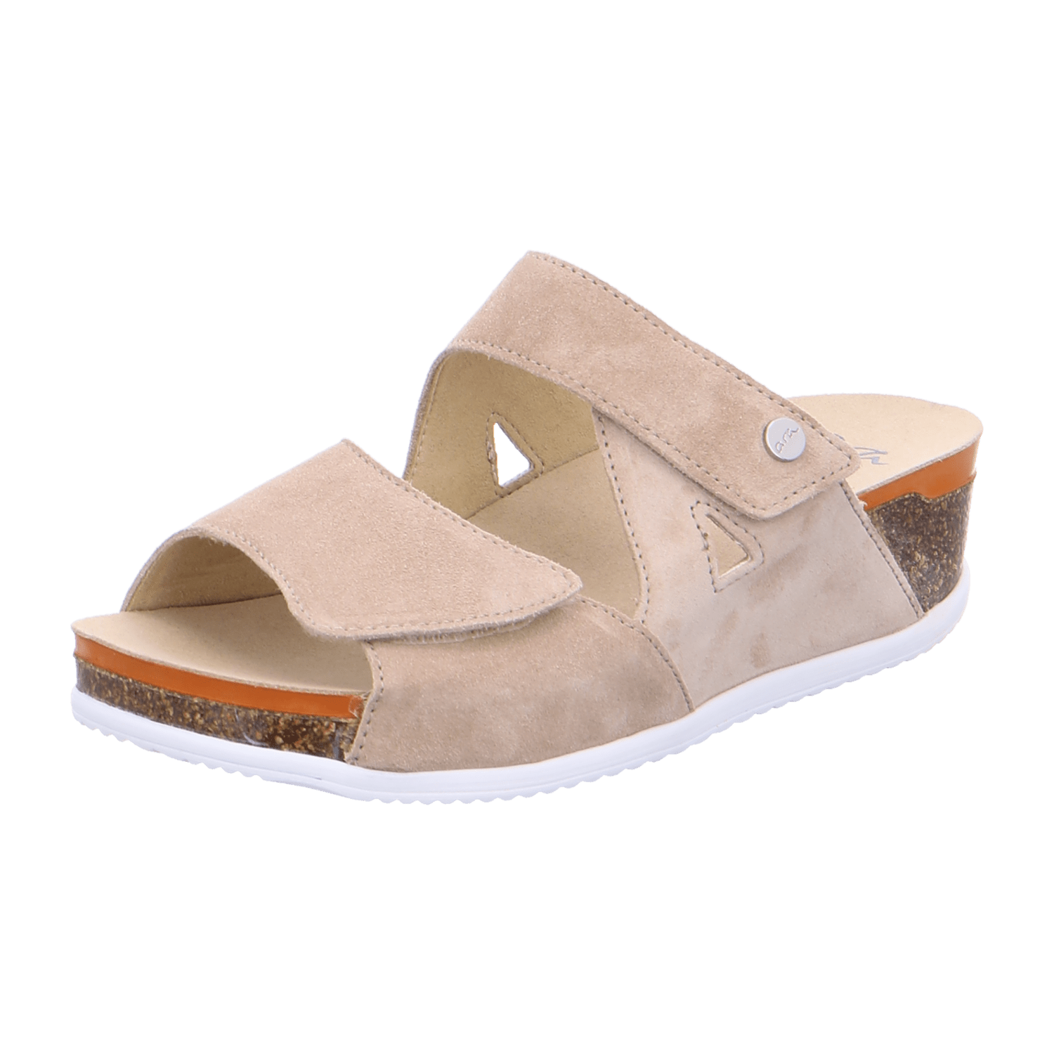 ARA NORDERNEY Women's Suede Slip-On Loafers with Hook-and-Loop Fastening in Beige