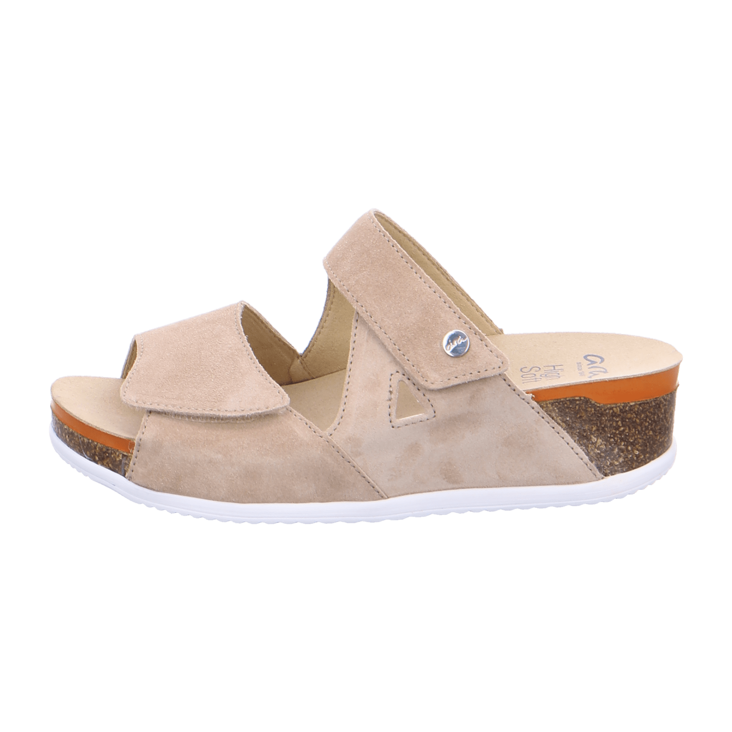 ARA NORDERNEY Women's Suede Slip-On Loafers with Hook-and-Loop Fastening in Beige