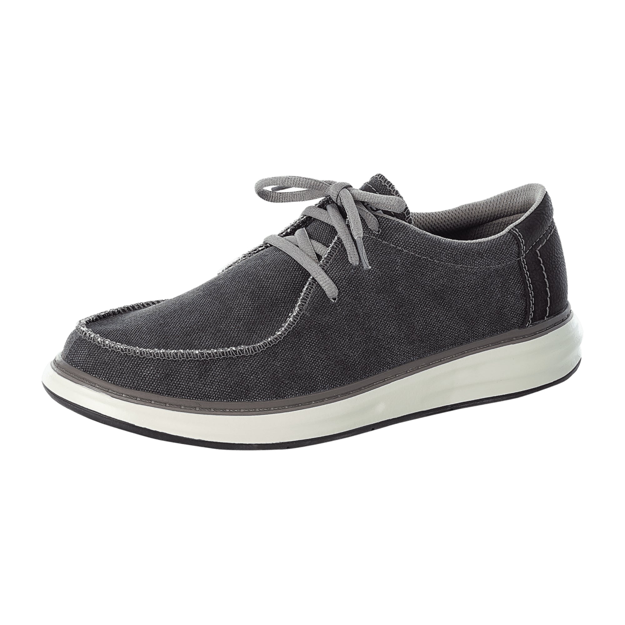 Rieker Men's Gray Lace-Up Shoes with Soft Textile Lining and Memory Foam Insole