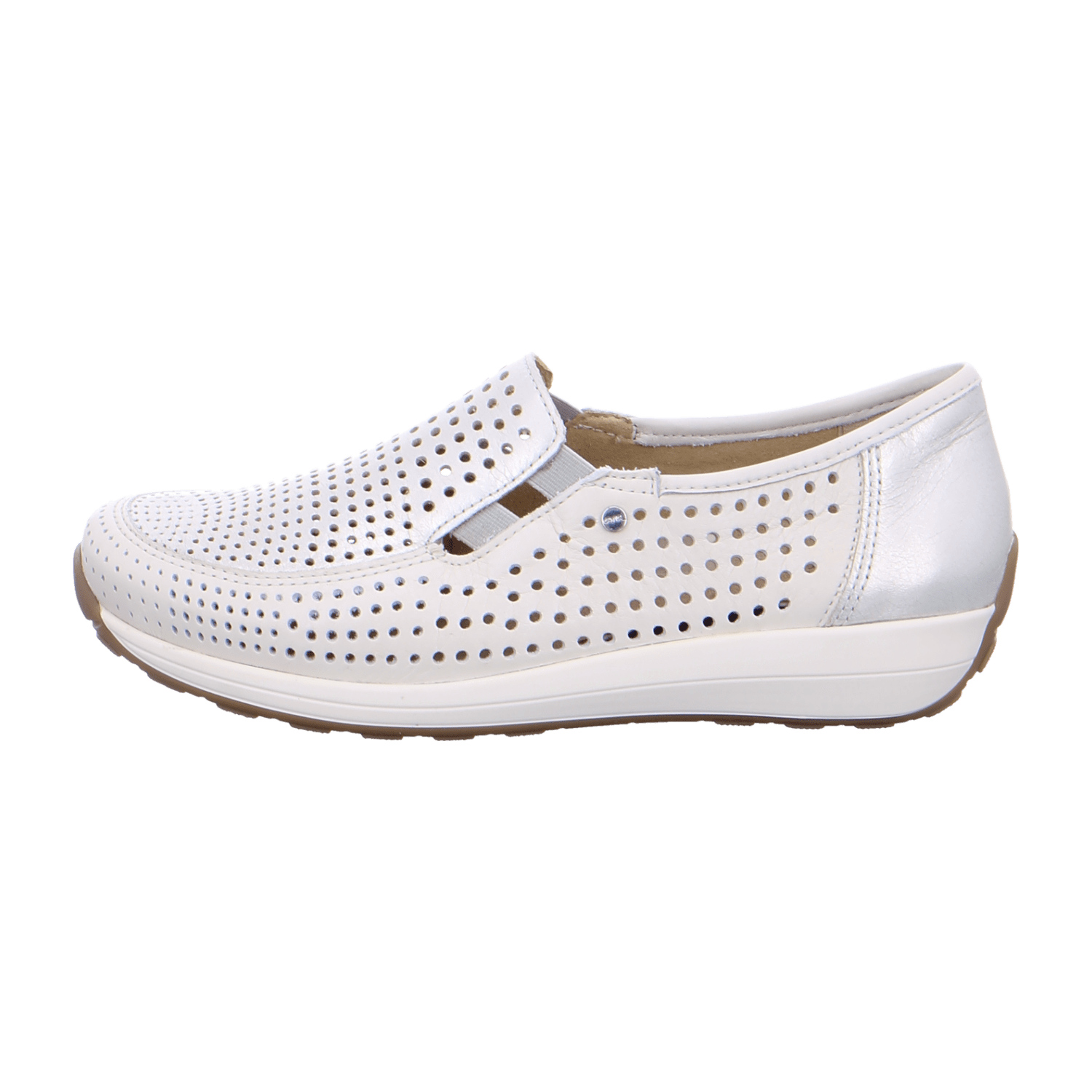 ARA MERANO MERA Women's Leather Slip-On Loafers with Textile Lining, Round Toe, White - Bartel-Shop