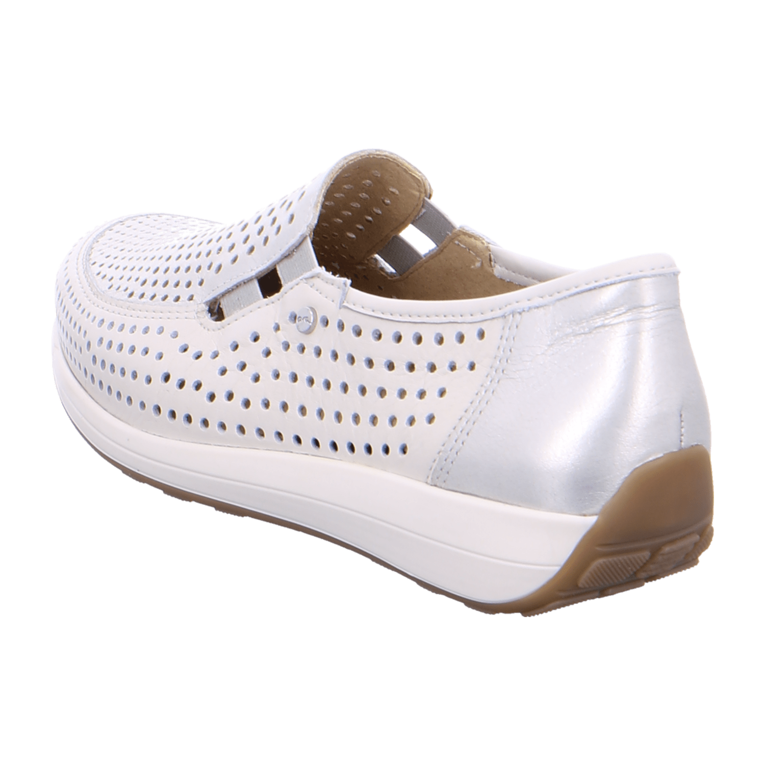 ARA MERANO MERA Women's Leather Slip-On Loafers with Textile Lining, Round Toe, White - Bartel-Shop