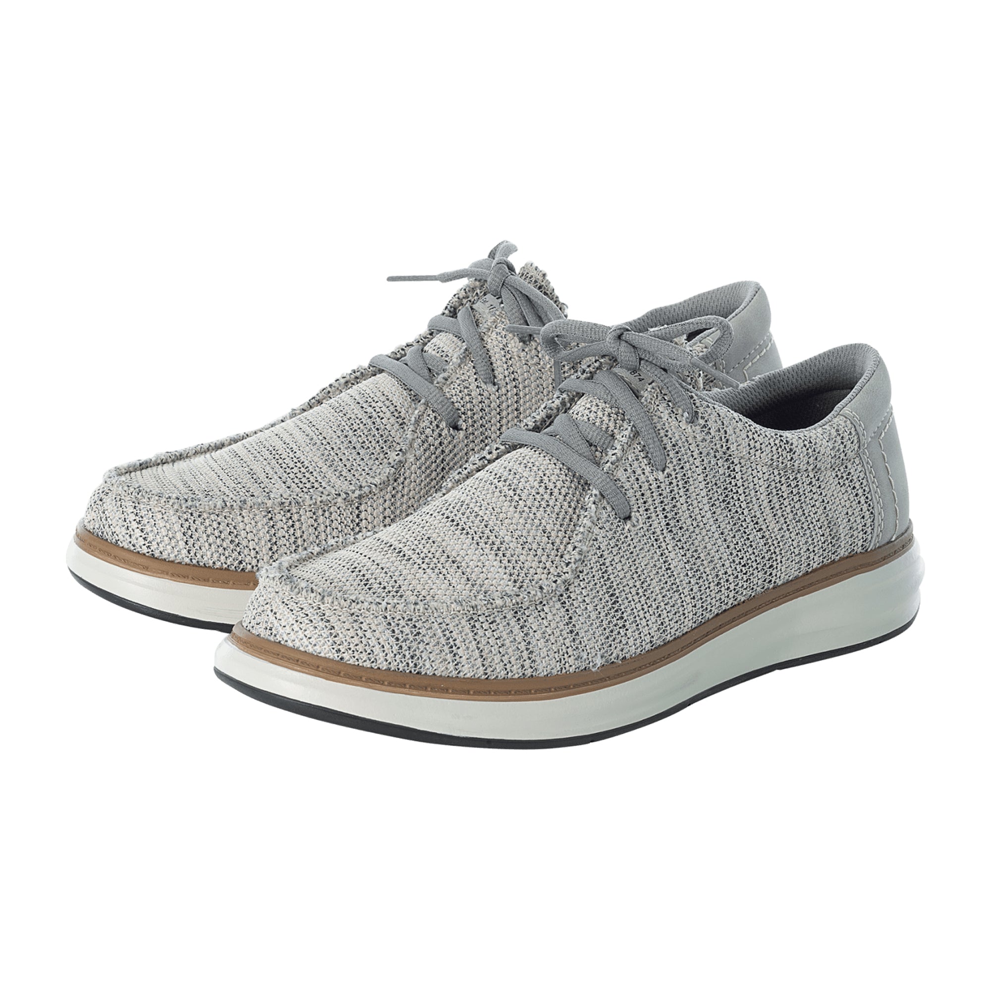 Rieker Men's Gray Casual Shoes with Flat Heel and Round Toe