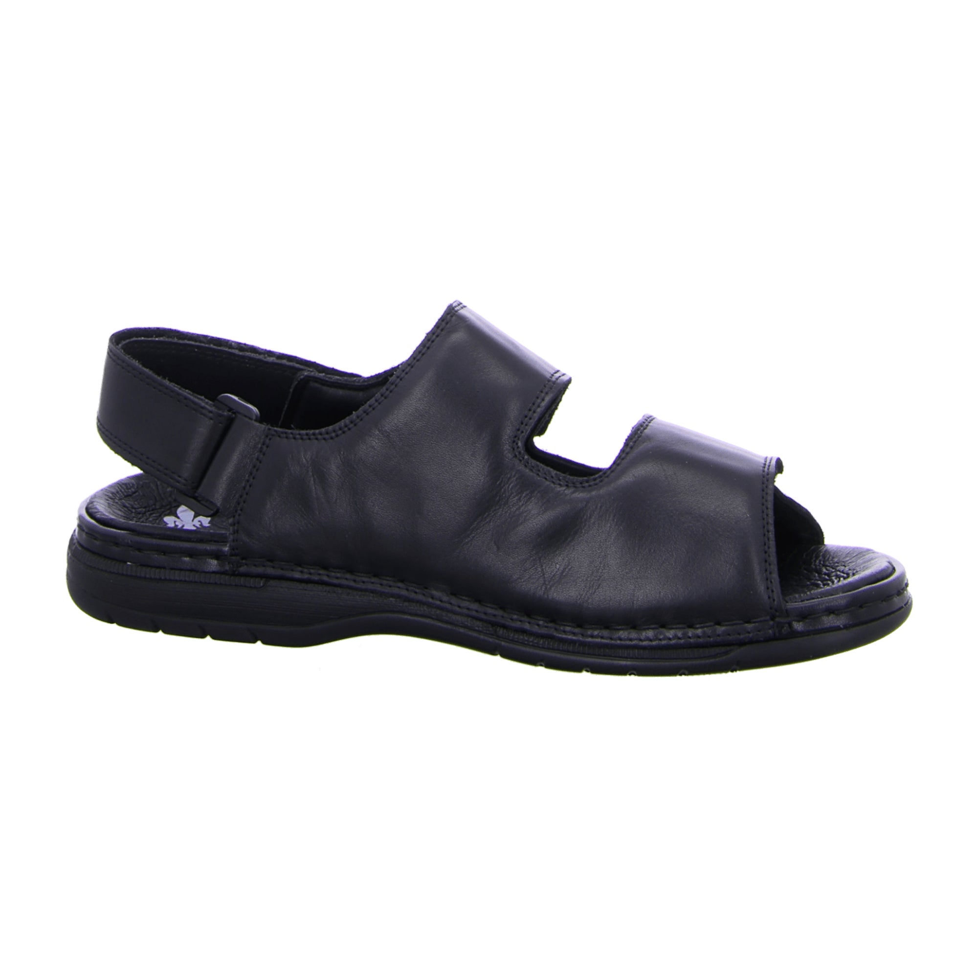 Rieker Men's Black Sandals with Three Adjustable Straps for Summer Comfort