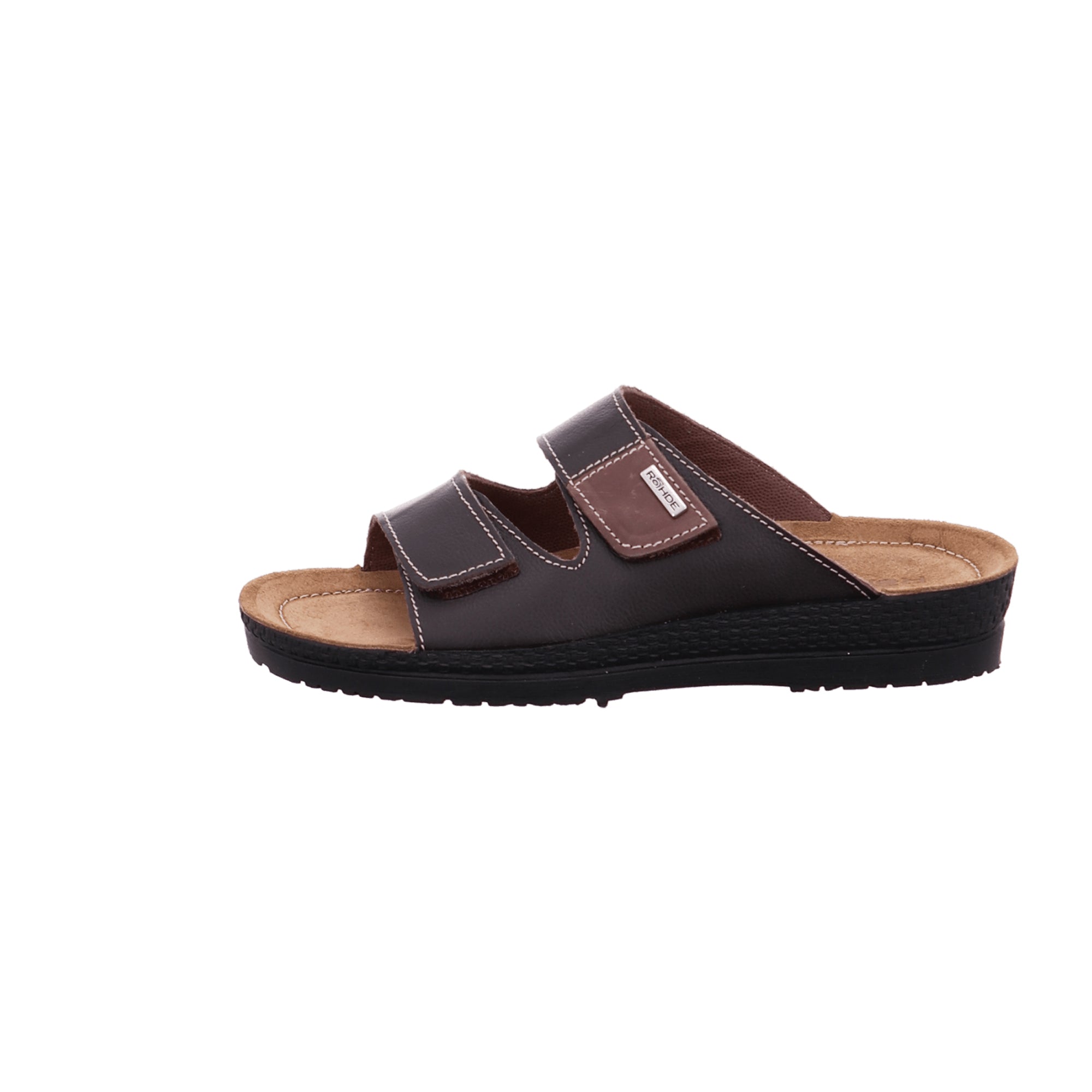 Rohde Men's Brown Leather Slip-On Sandals Comfortable Summer Footwear