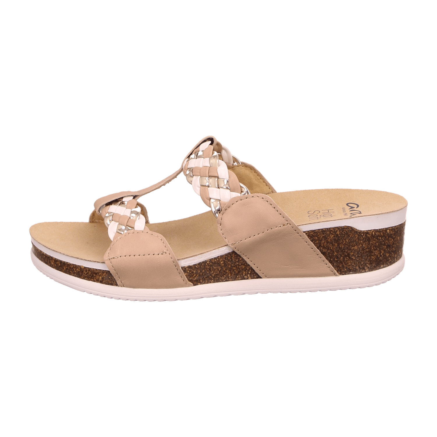 ARA NORDERNEY Women's Leather Slip-On Mules in Beige