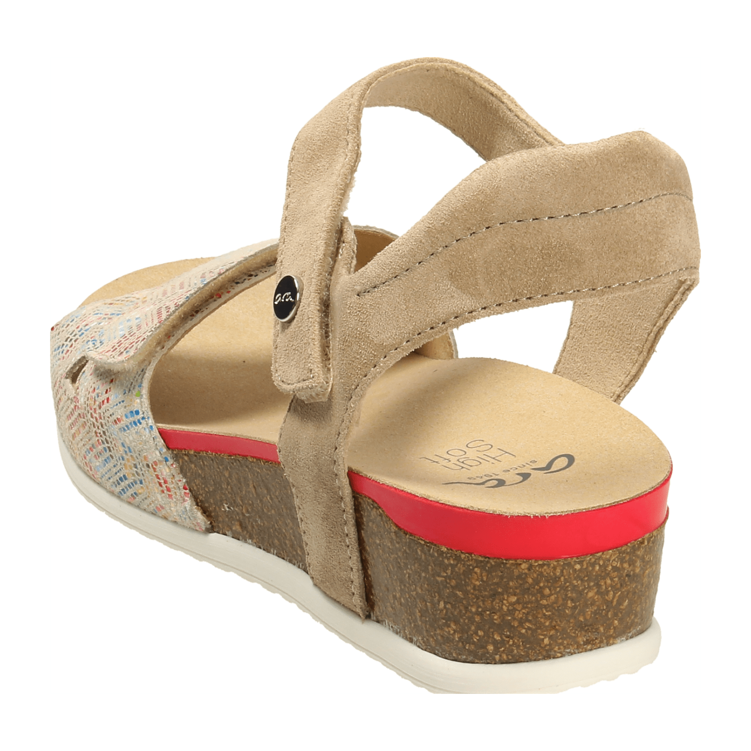 ARA NORDERNEY N Women's Suede Sandals Beige with Hook-and-Loop Closure and Ankle Strap